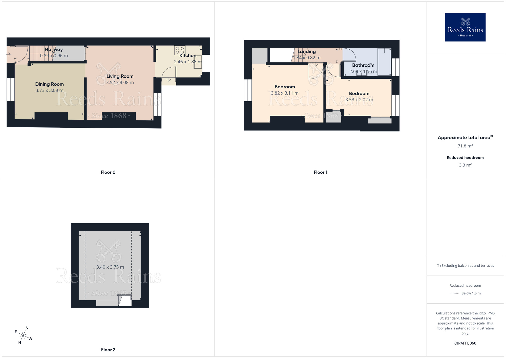 Floorplan of 2 bedroom Mid Terrace House for sale, King Street, Castleford, West Yorkshire, WF10