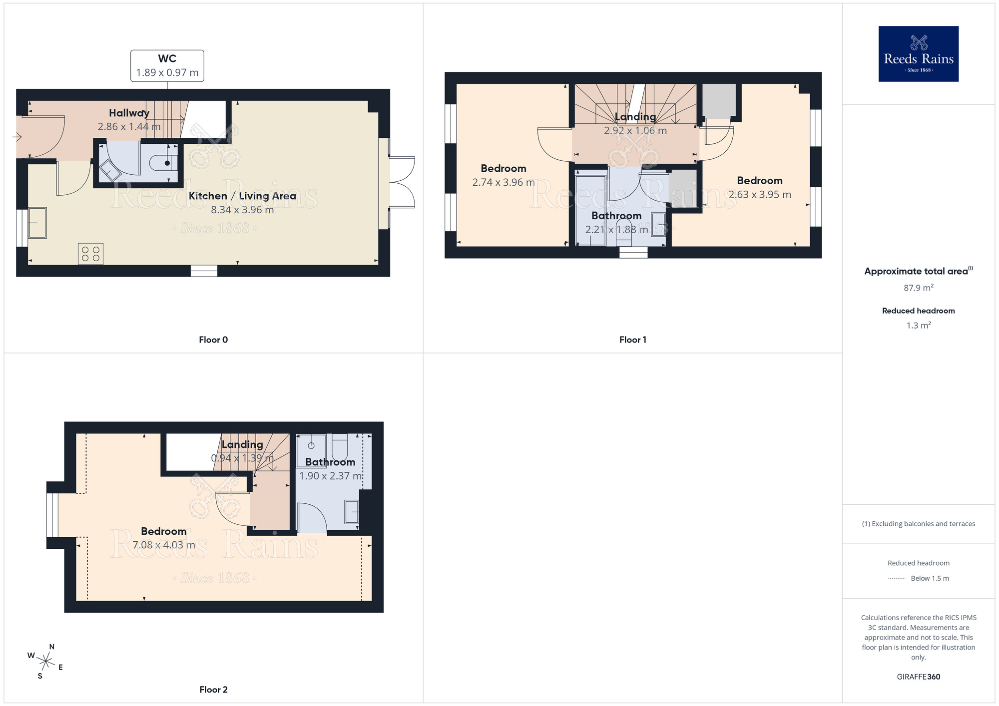 Floorplan of 3 bedroom Semi Detached House for sale, Lowe Lane, Castleford, West Yorkshire, WF10