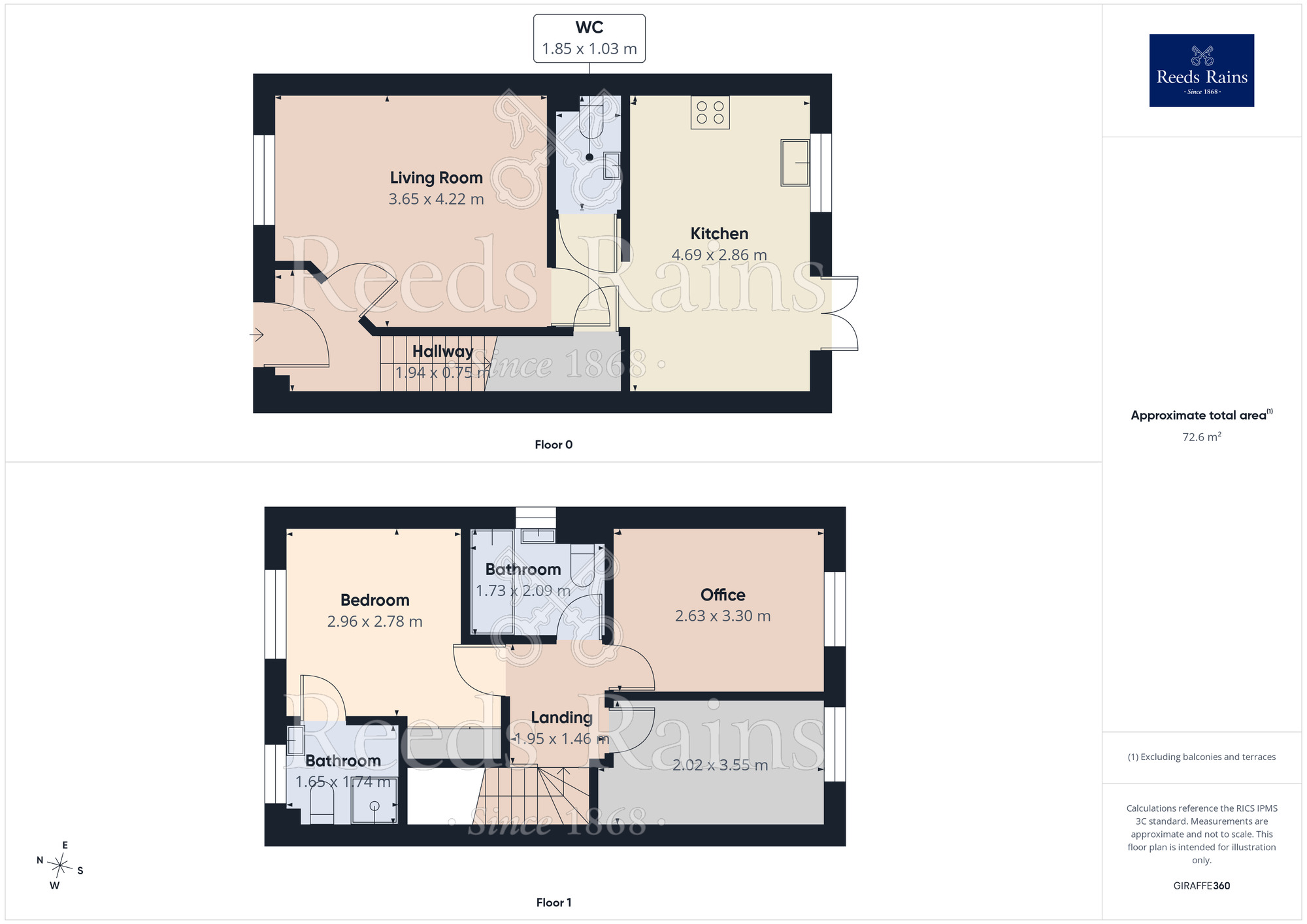 Floorplan of 3 bedroom Semi Detached House for sale, Craig Hopson Avenue, Castleford, West Yorkshire, WF10
