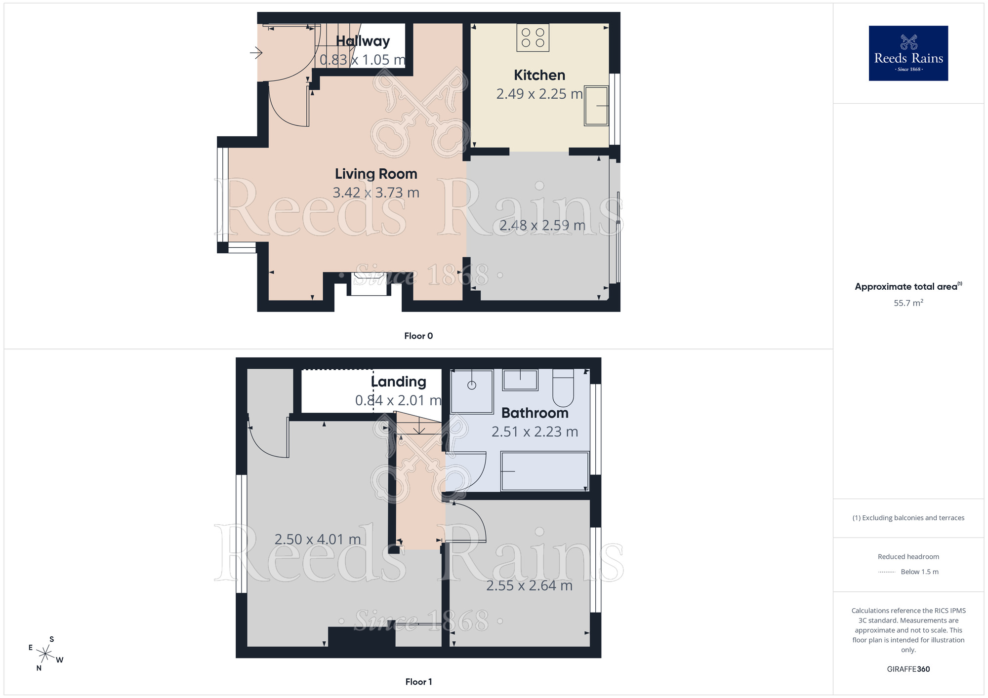 Floorplan of 2 bedroom Mid Terrace House for sale, Joffre Avenue, Castleford, West Yorkshire, WF10