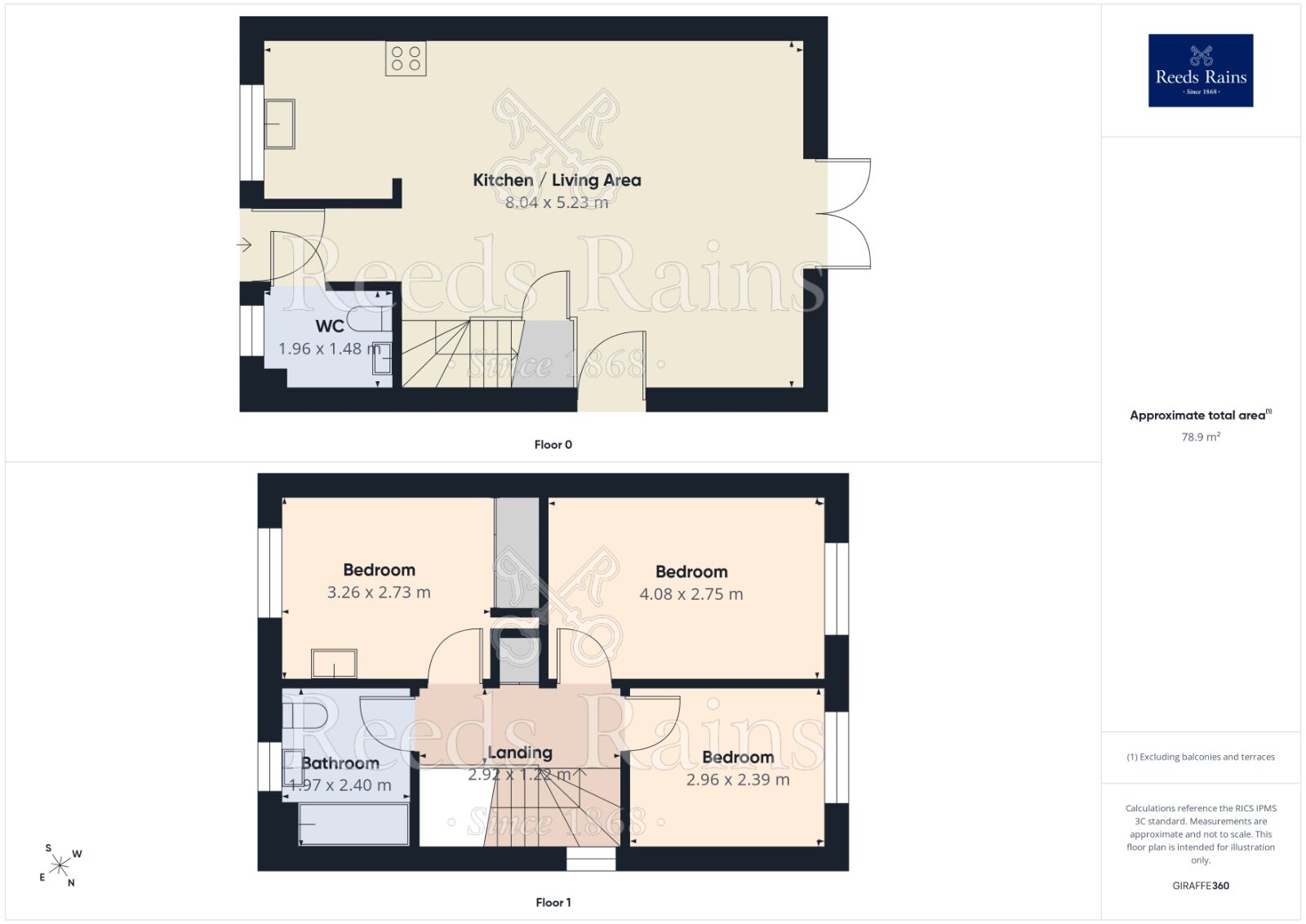 Floorplan of 3 bedroom Semi Detached House for sale, Lotus Crescent, Castleford, West Yorkshire, WF10