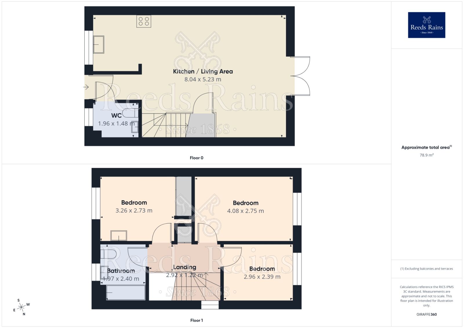 Floorplan of 3 bedroom Semi Detached House for sale, Lotus Crescent, Castleford, West Yorkshire, WF10
