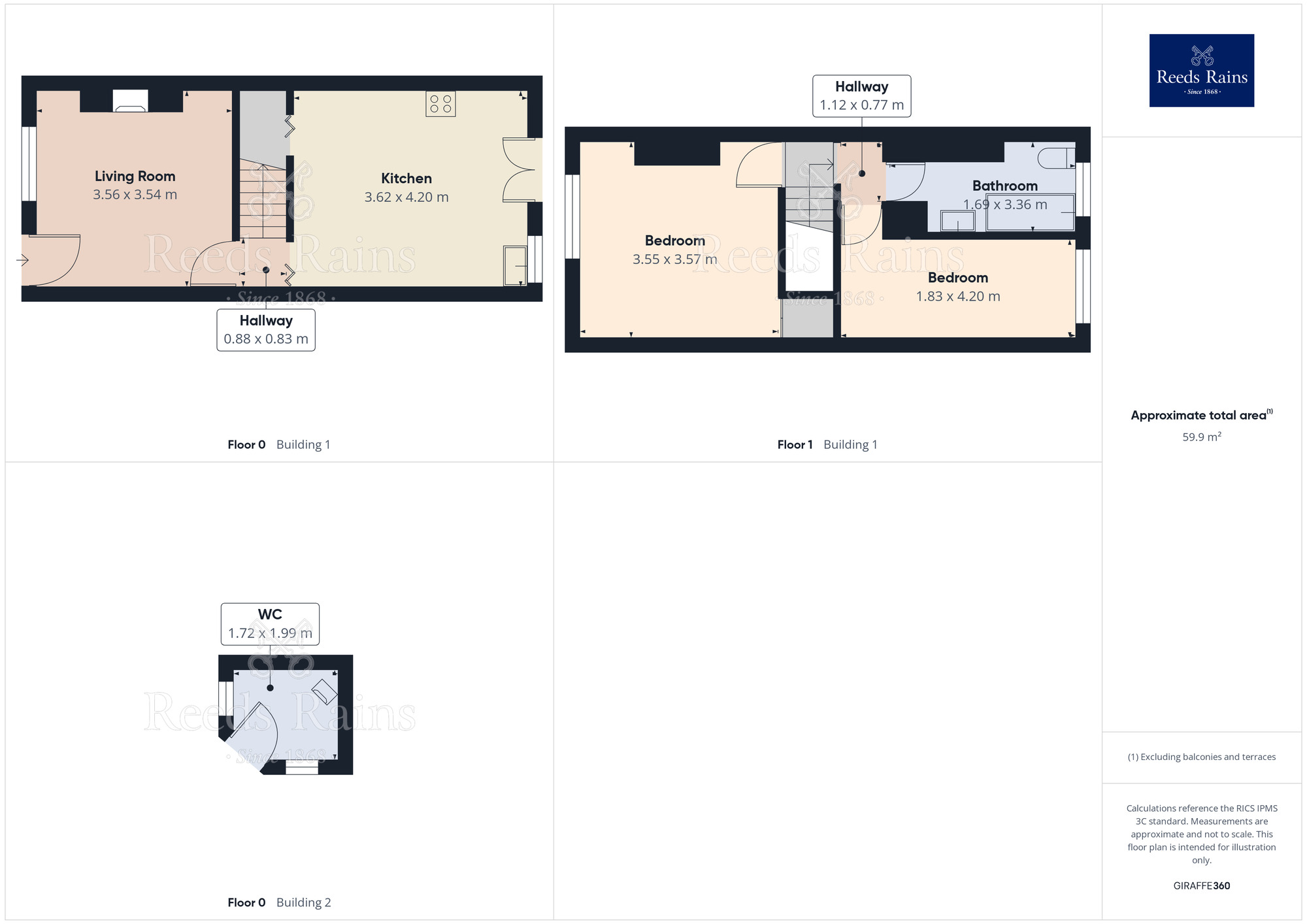 Floorplan of 2 bedroom Mid Terrace House for sale, Lincoln Street, Castleford, West Yorkshire, WF10