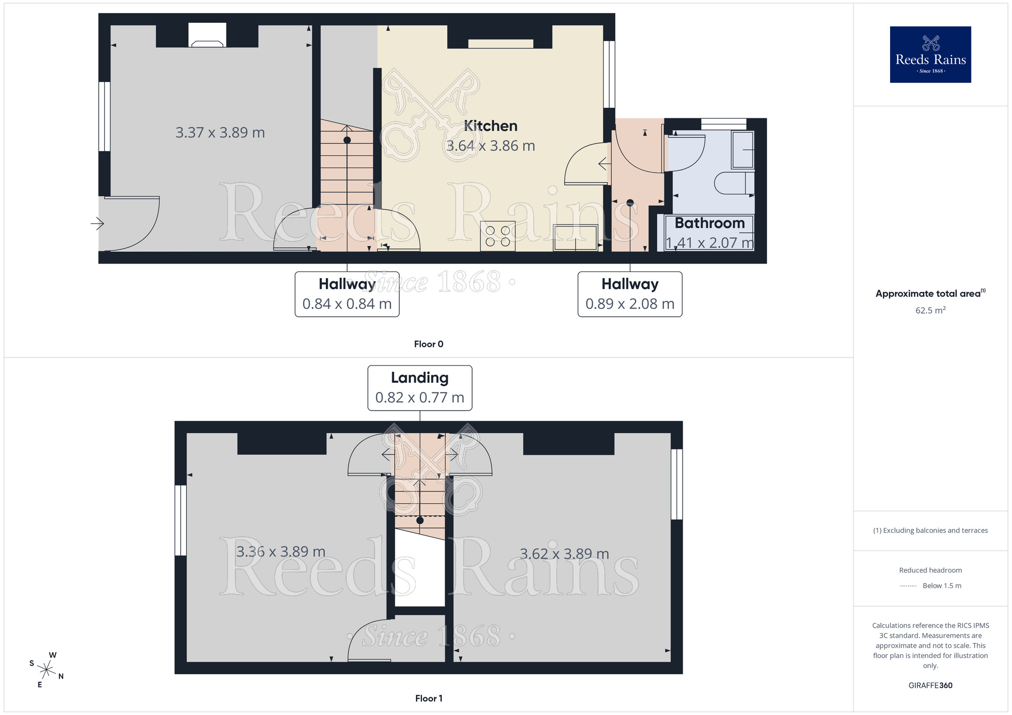 Floorplan of 2 bedroom Mid Terrace House to rent, Hugh Street, Castleford, West Yorkshire, WF10