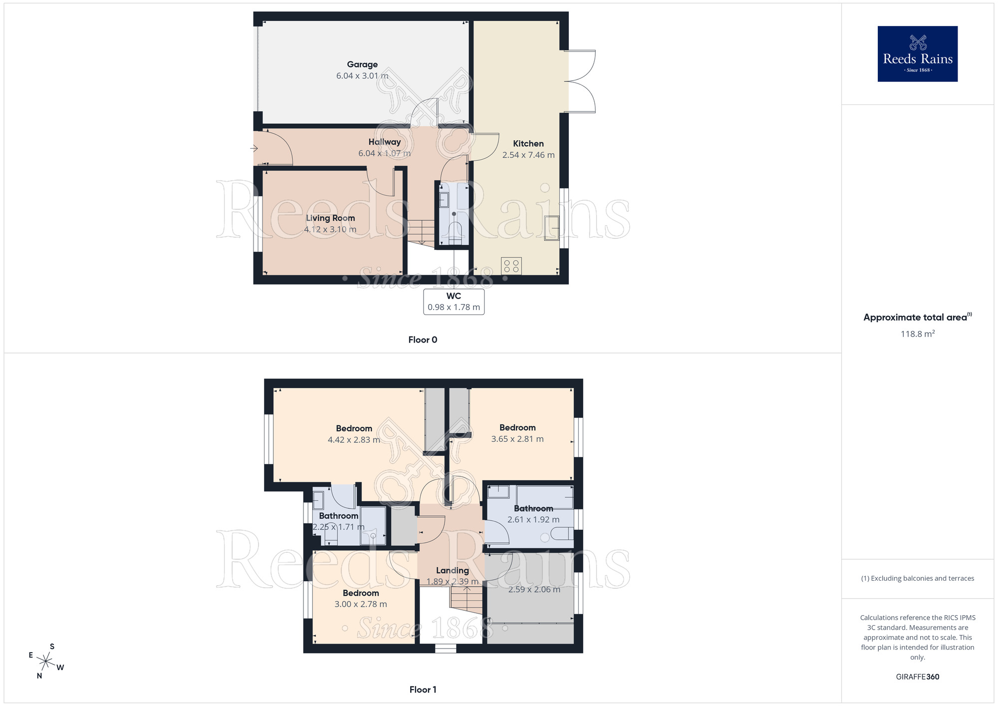 Floorplan of 4 bedroom Detached House for sale, Frobisher Avenue, Castleford, West Yorkshire, WF10