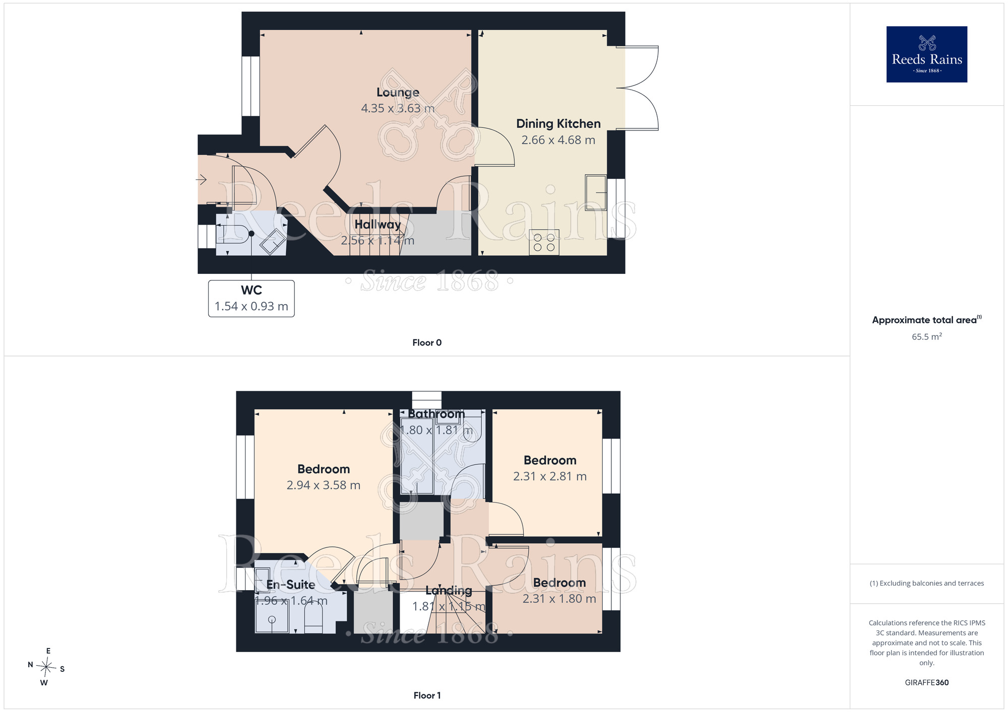 Floorplan of 3 bedroom Semi Detached House for sale, Chambers Close, Castleford, West Yorkshire, WF10