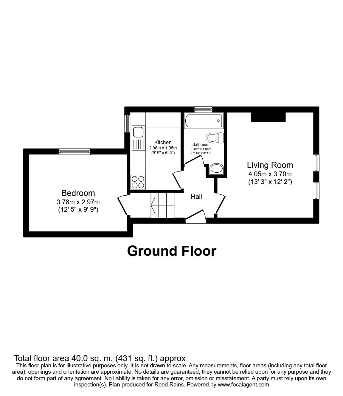 Floorplan of 1 bedroom  Flat to rent, Blythe Vale, London, SE6
