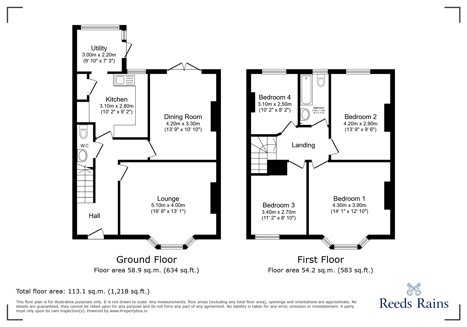Floorplan of 4 bedroom Mid Terrace House for sale, Birkhall Road, London, SE6