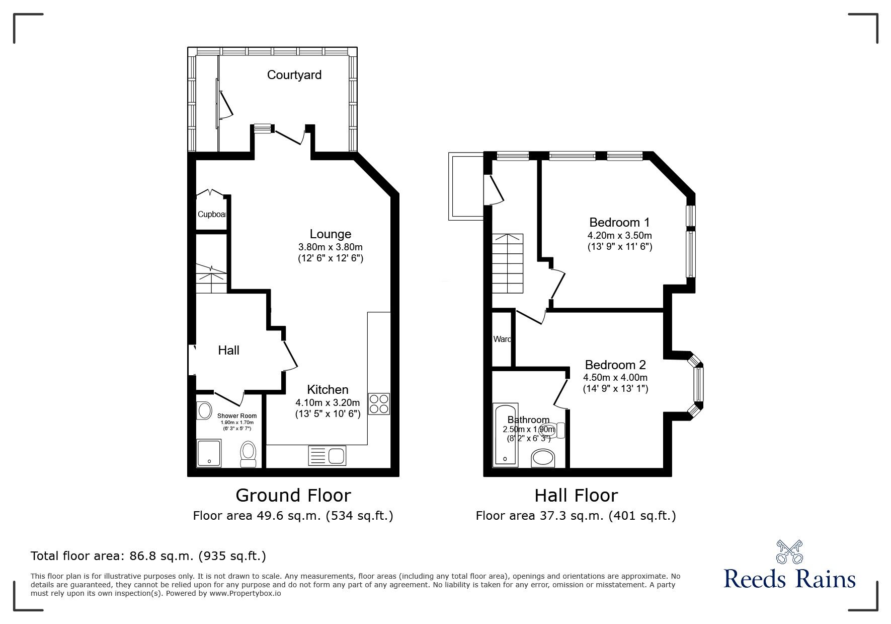Floorplan of 2 bedroom  Flat for sale, Laleham Road, London, SE6