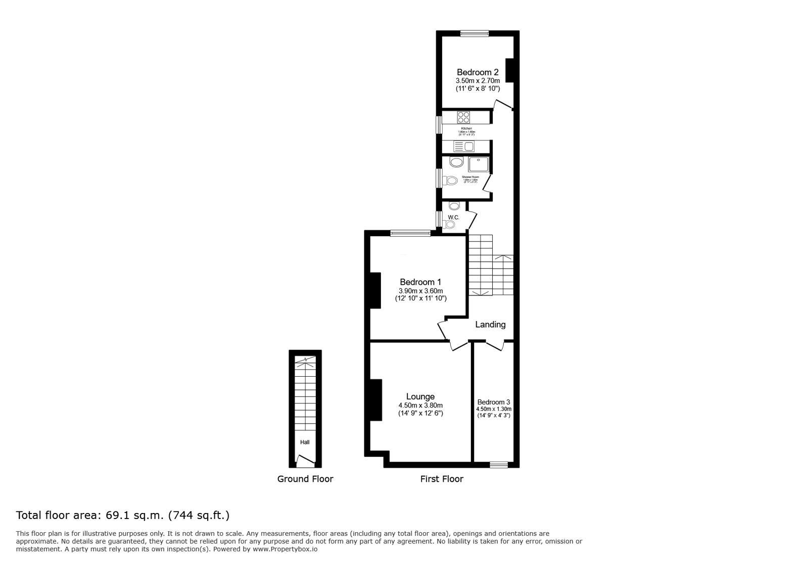 Floorplan of 3 bedroom Flat for sale, Ardgowan Road, SE6