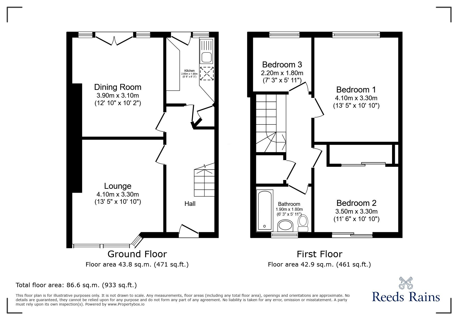Floorplan of 3 bedroom Mid Terrace House for sale, Conisborough Crescent, London, SE6