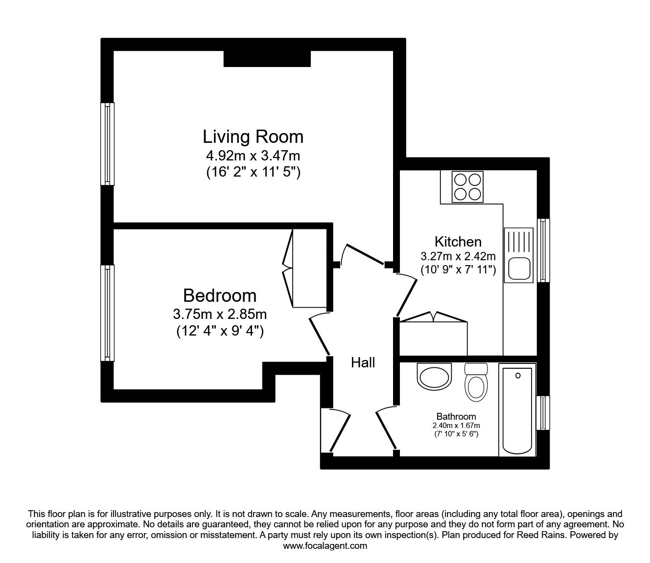 Floorplan of 1 bedroom  Flat for sale, Cumberland Place, London, SE6