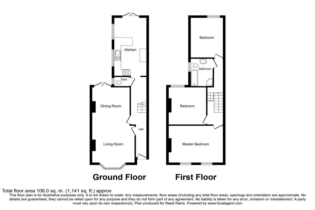 Floorplan of 3 bedroom Mid Terrace House for sale, Arabin Road, London, SE4