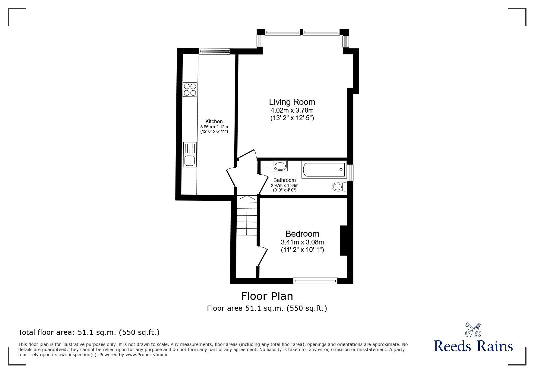 Floorplan of 1 bedroom Flat for sale, Canadian Avenue, London, SE6