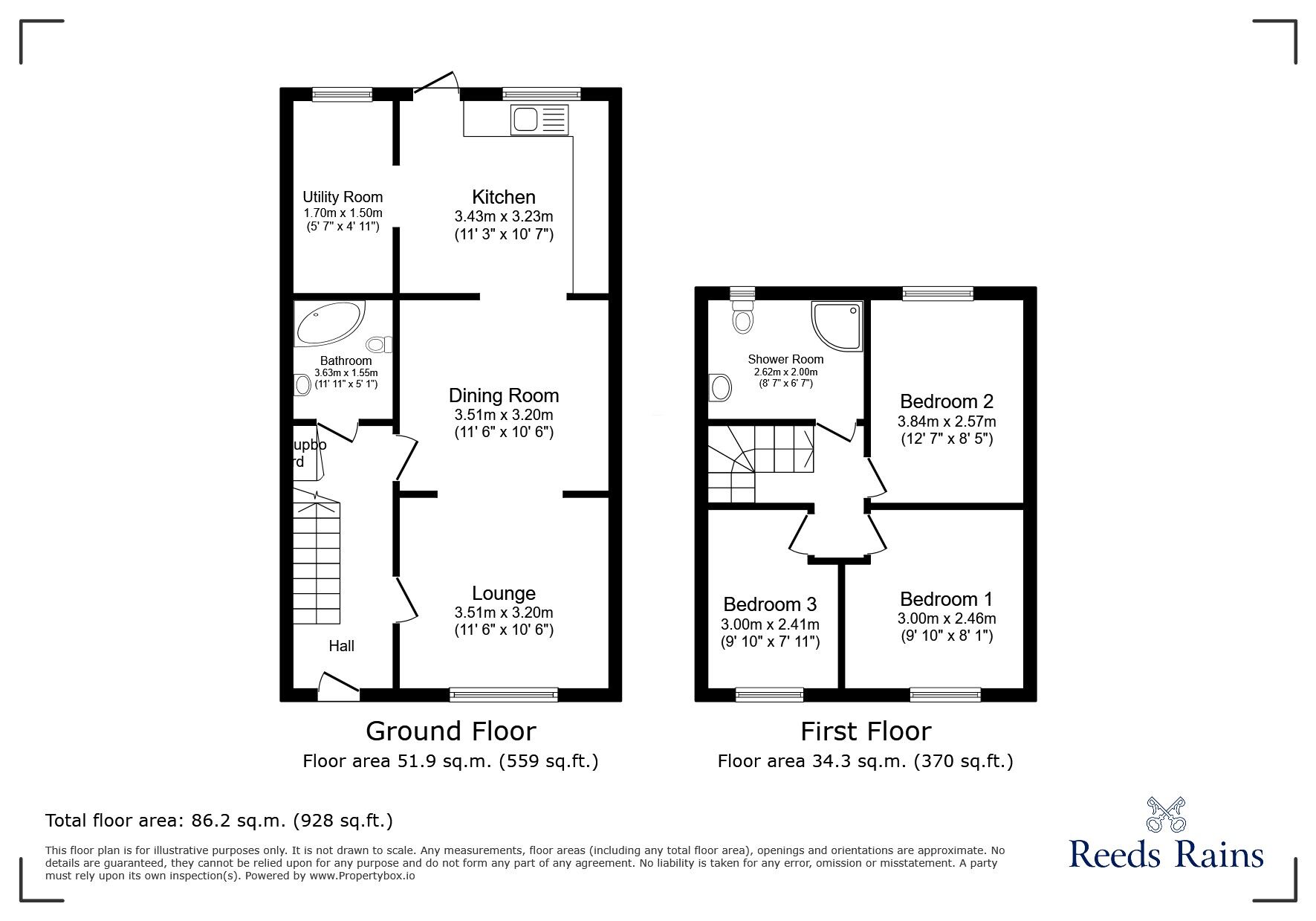 Floorplan of 3 bedroom Mid Terrace House for sale, Sandhurst Road, London, SE6