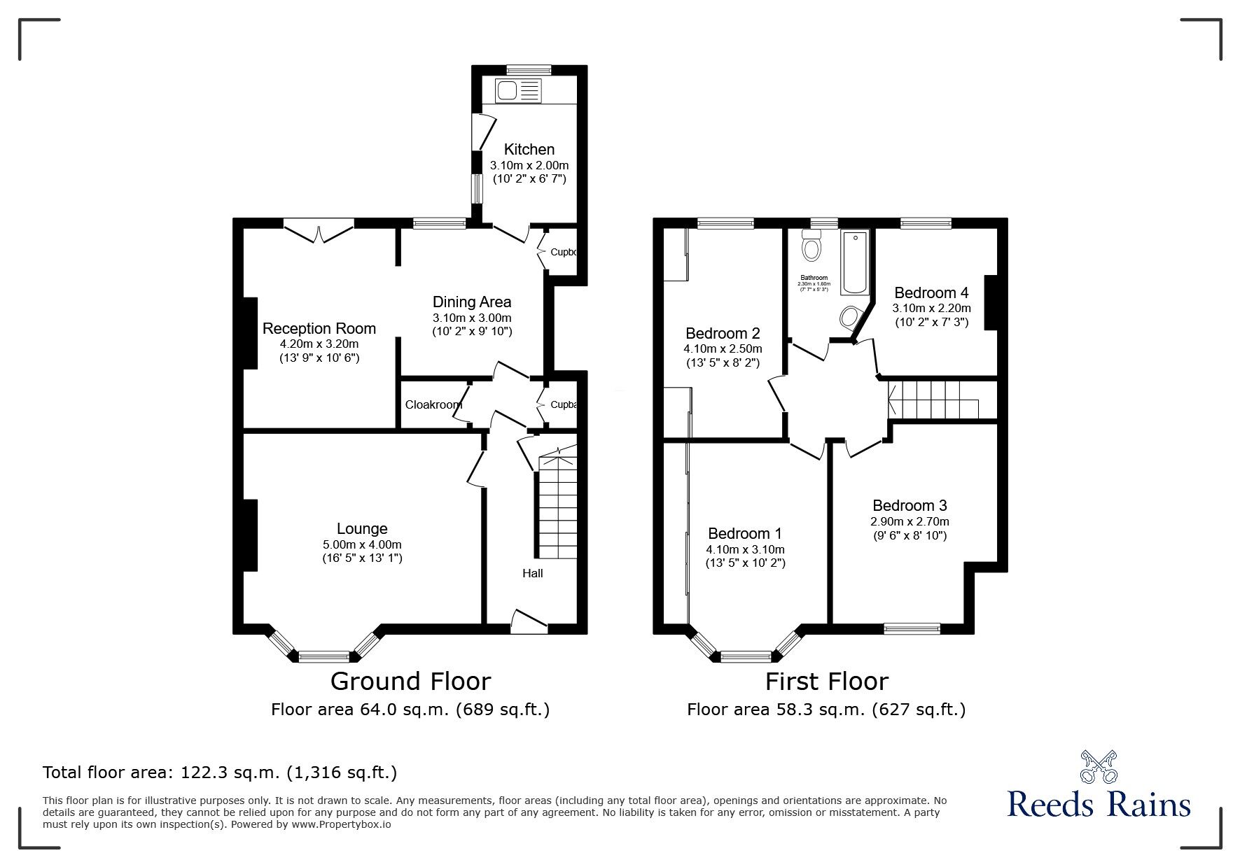 Floorplan of 4 bedroom End Terrace House for sale, Hazelbank Road, London, SE6