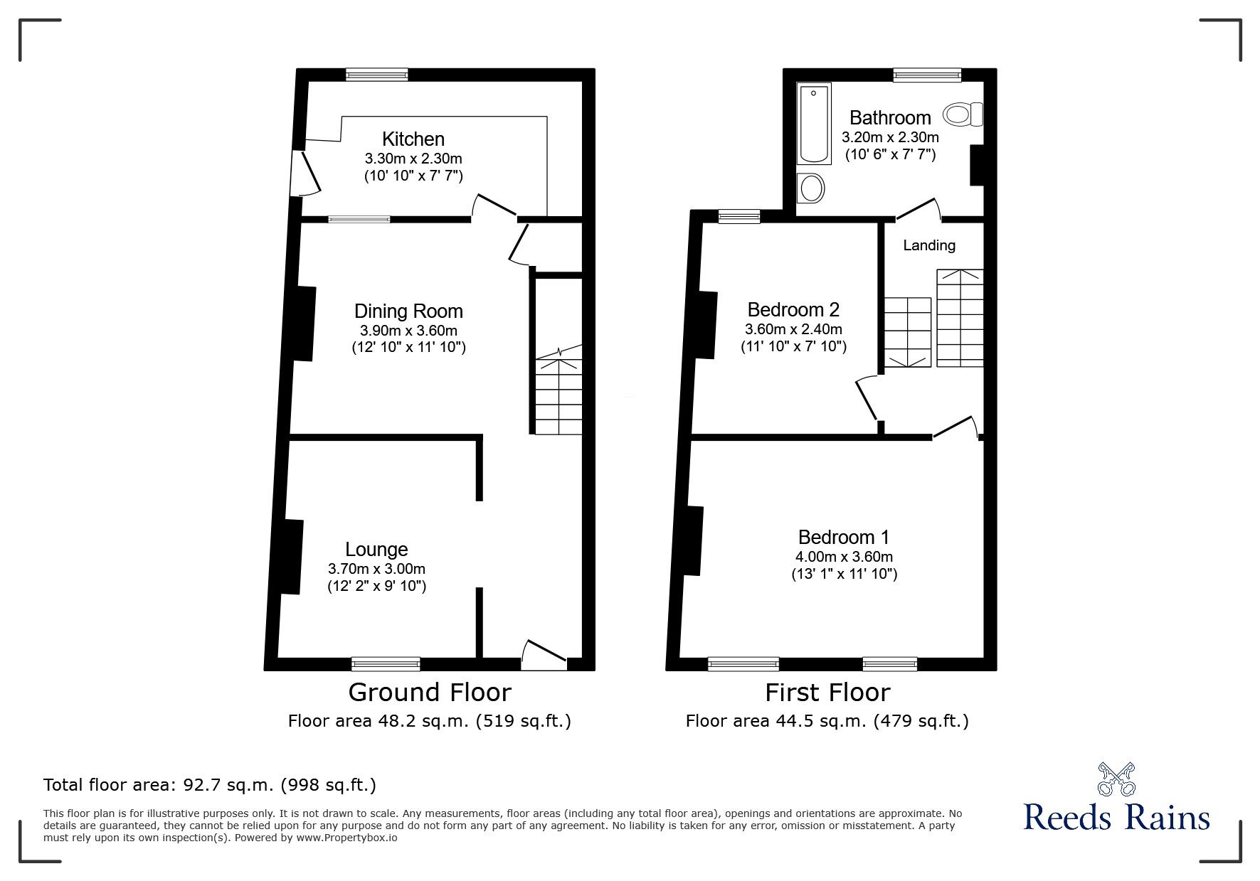 Floorplan of 2 bedroom Mid Terrace House for sale, Scrooby Street, London, SE6