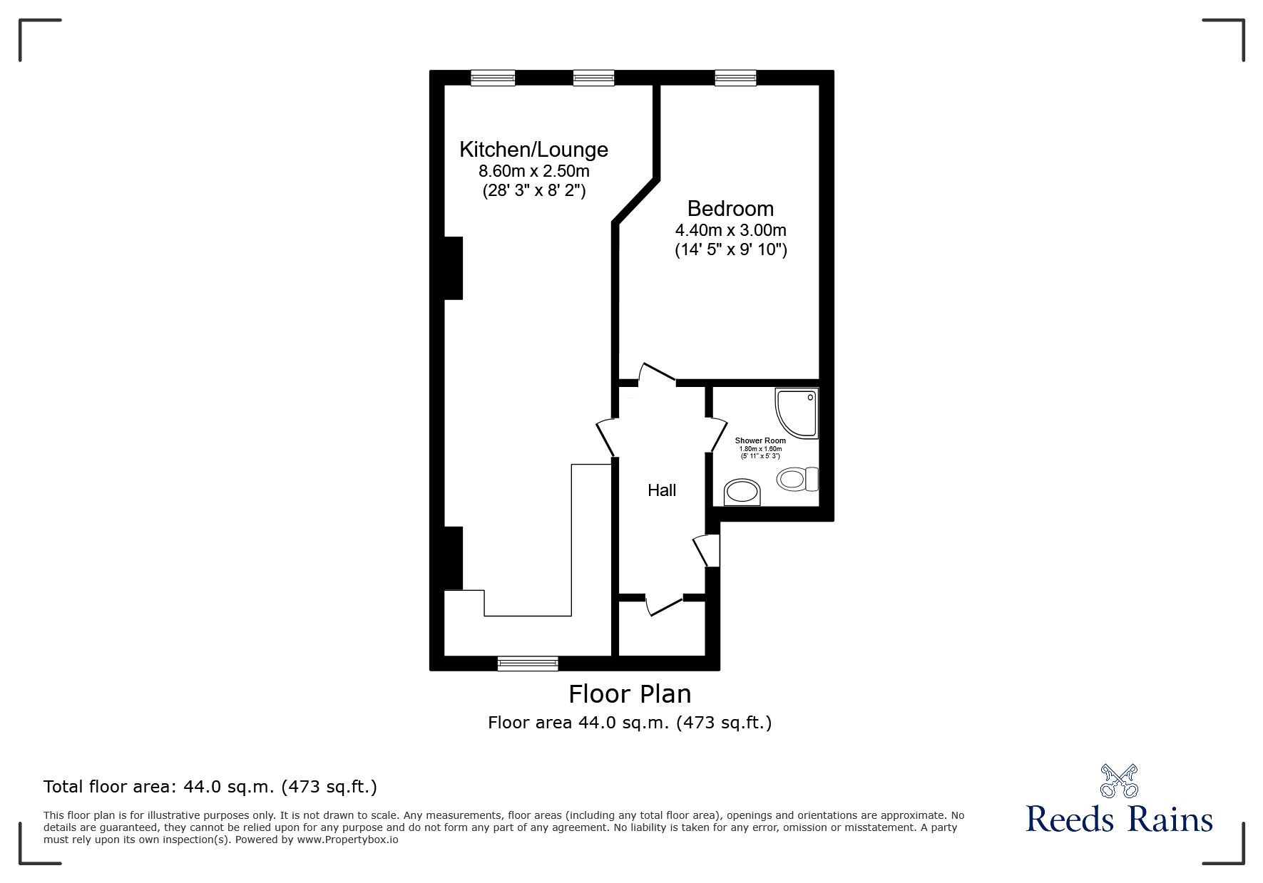 Floorplan of 1 bedroom  Flat for sale, Brownhill Road, London, SE6