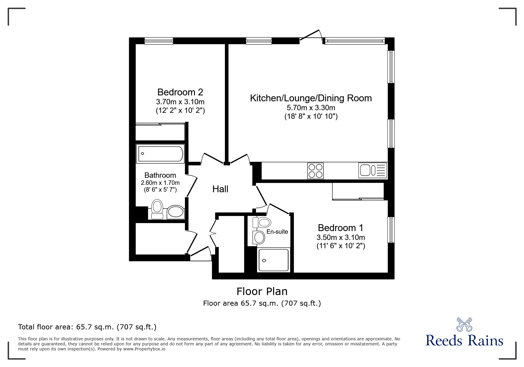 Floorplan of 2 bedroom  Flat for sale, Adenmore Road, London, SE6