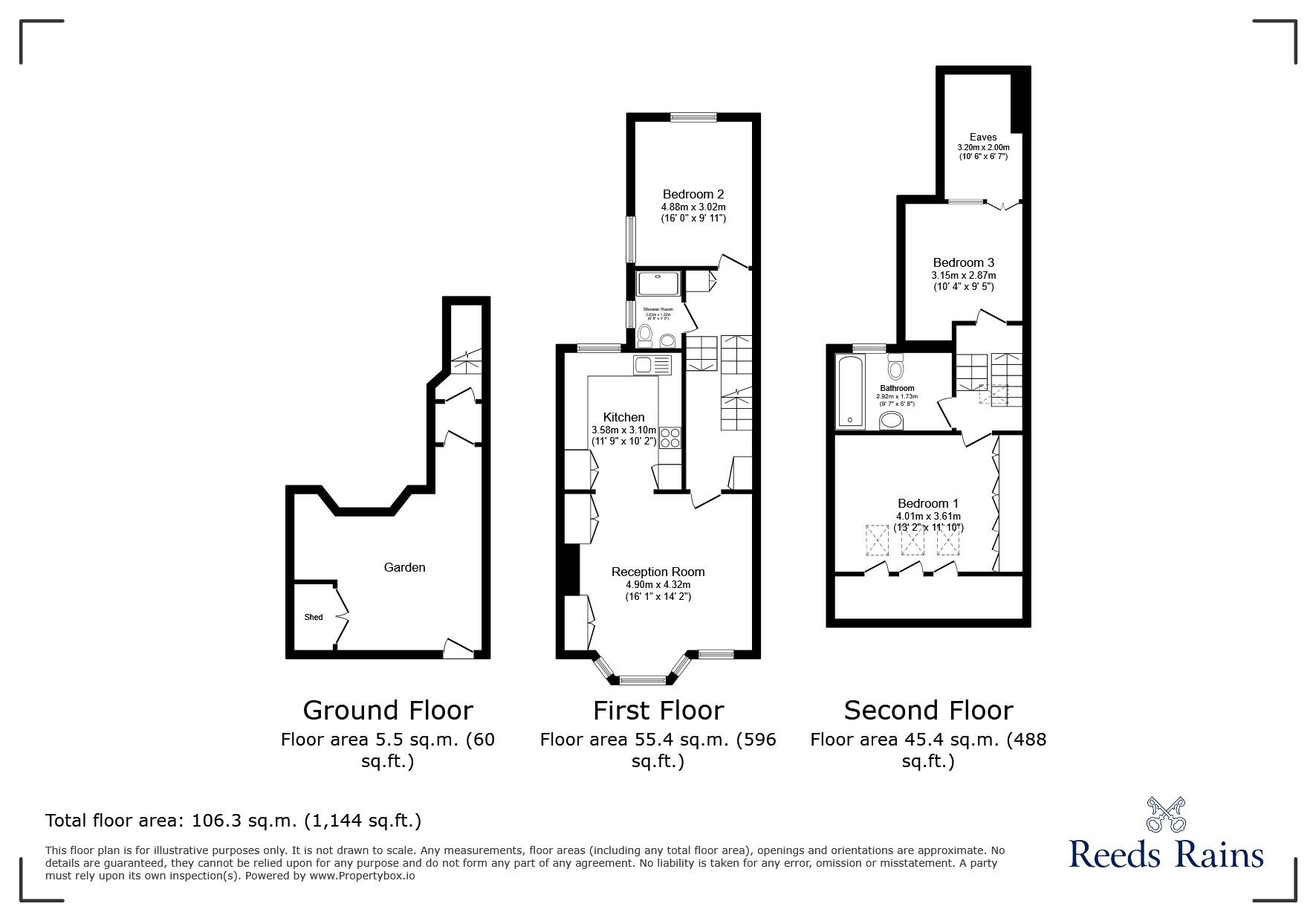 Floorplan of 3 bedroom Flat for sale, Medusa Road, London, SE6