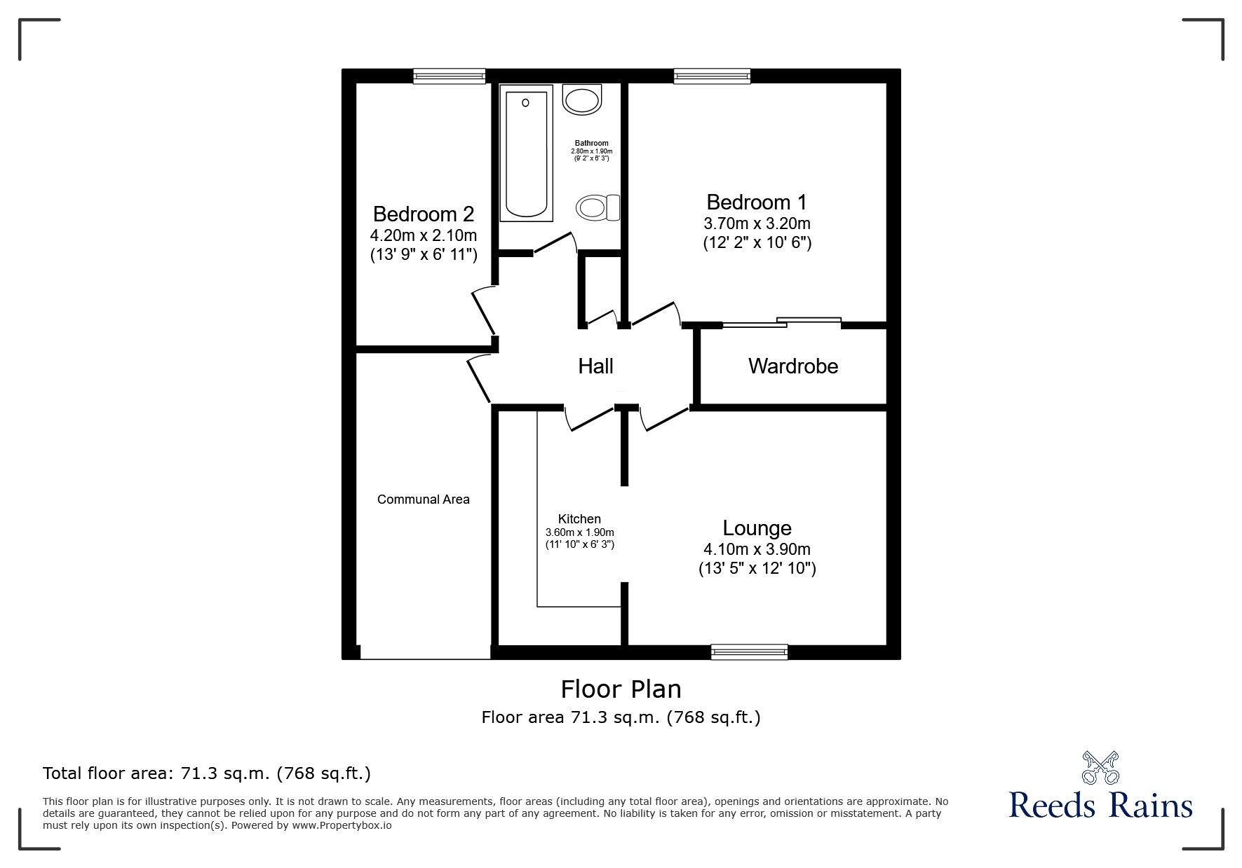 Floorplan of 2 bedroom  Flat for sale, Royal Herbert Pavilions, Gilbert Close, London, SE18