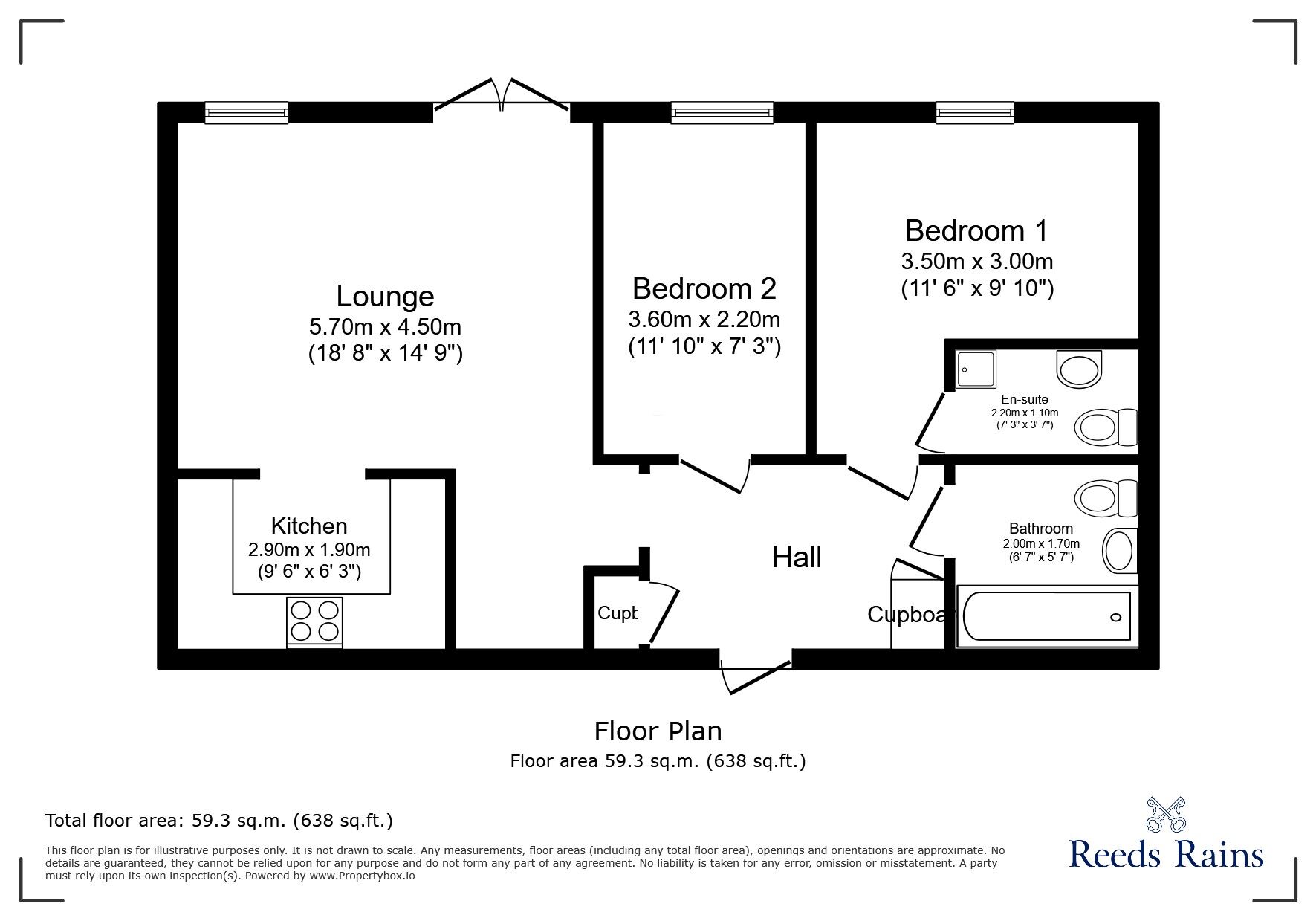 Floorplan of 2 bedroom  Flat for sale, Brook Square, London, SE18