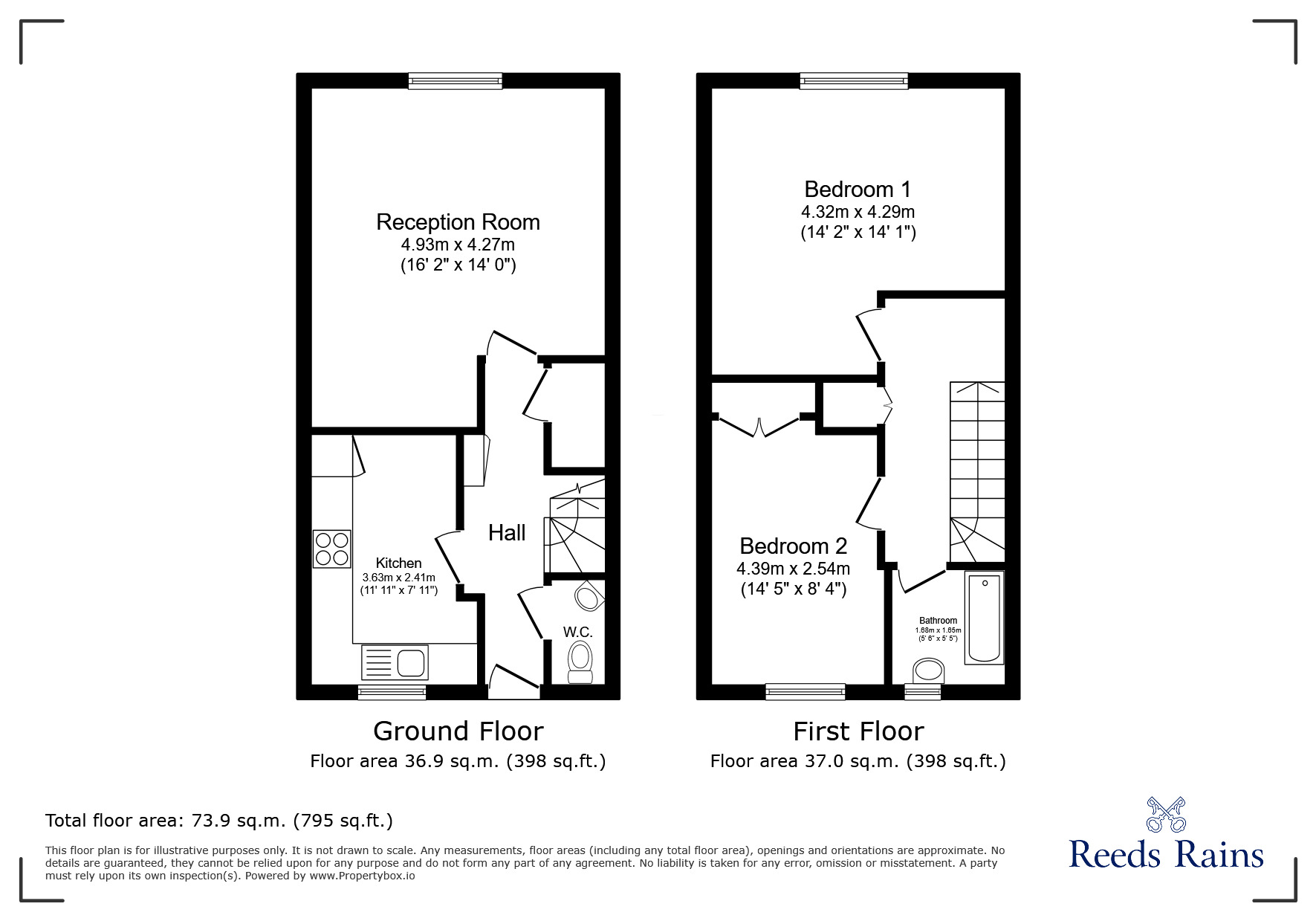 Floorplan of 2 bedroom  Flat for sale, Shardeloes Road, London, SE14
