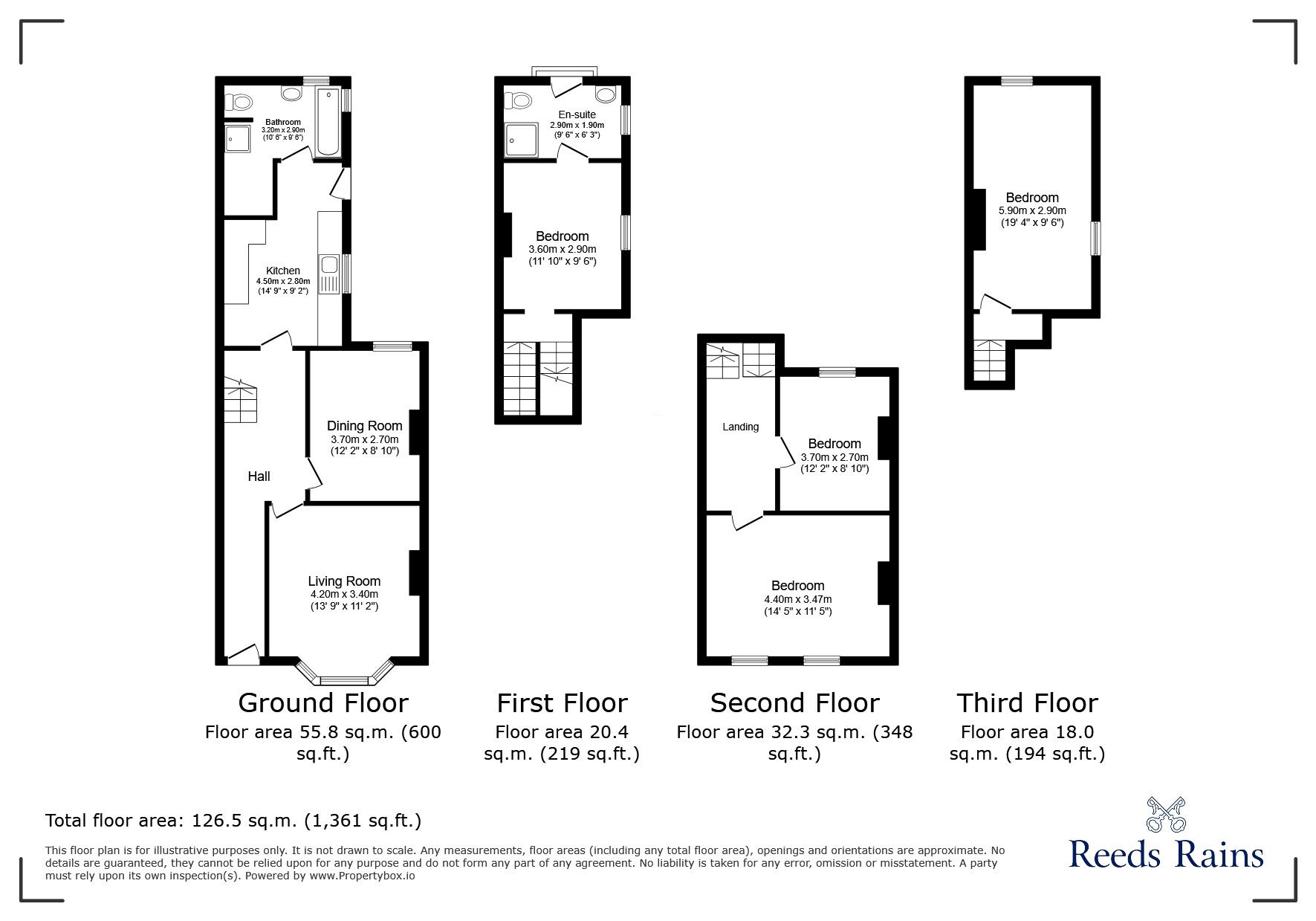 Floorplan of 4 bedroom Mid Terrace House for sale, Bradgate Road, Catford, SE6