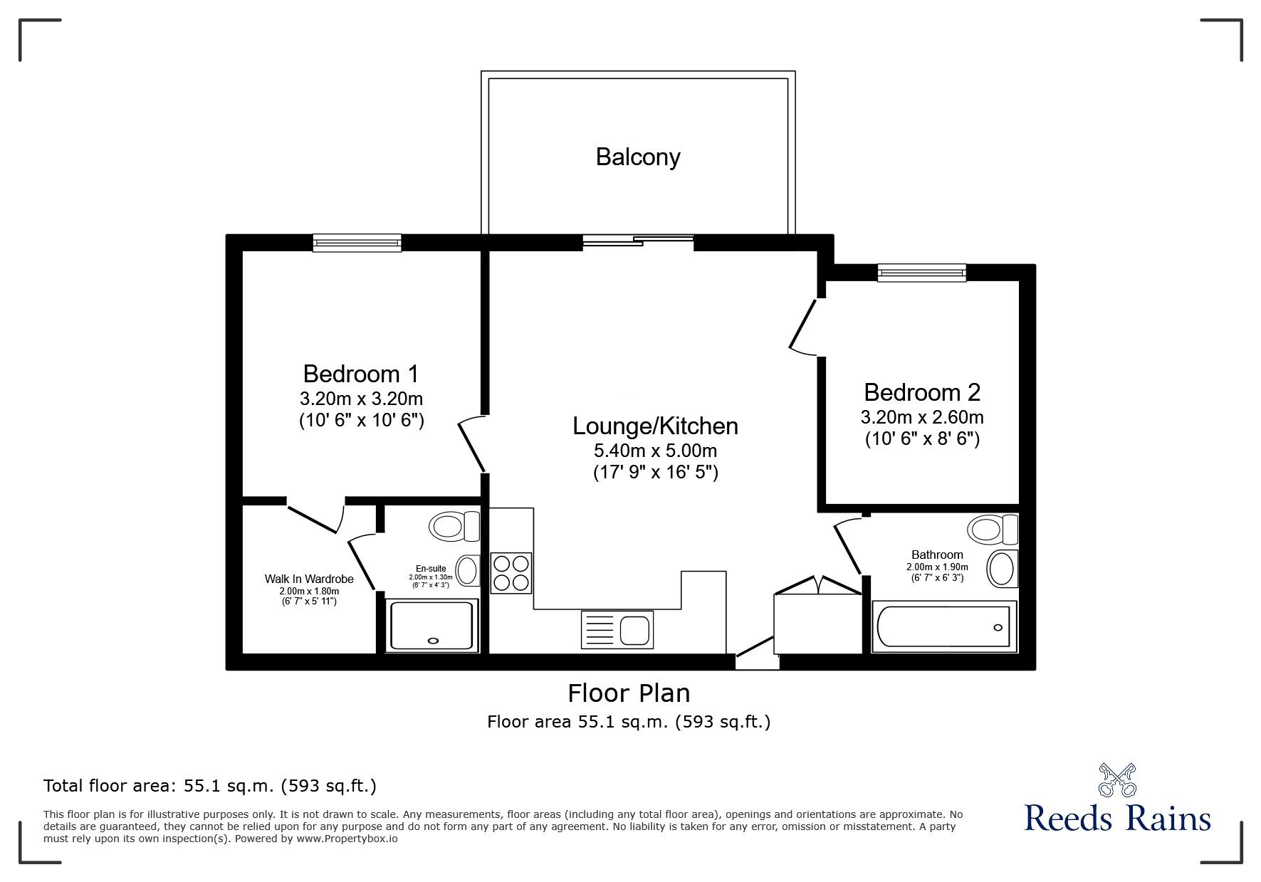 Floorplan of  Flat for sale, John Harrison Way, London, SE10