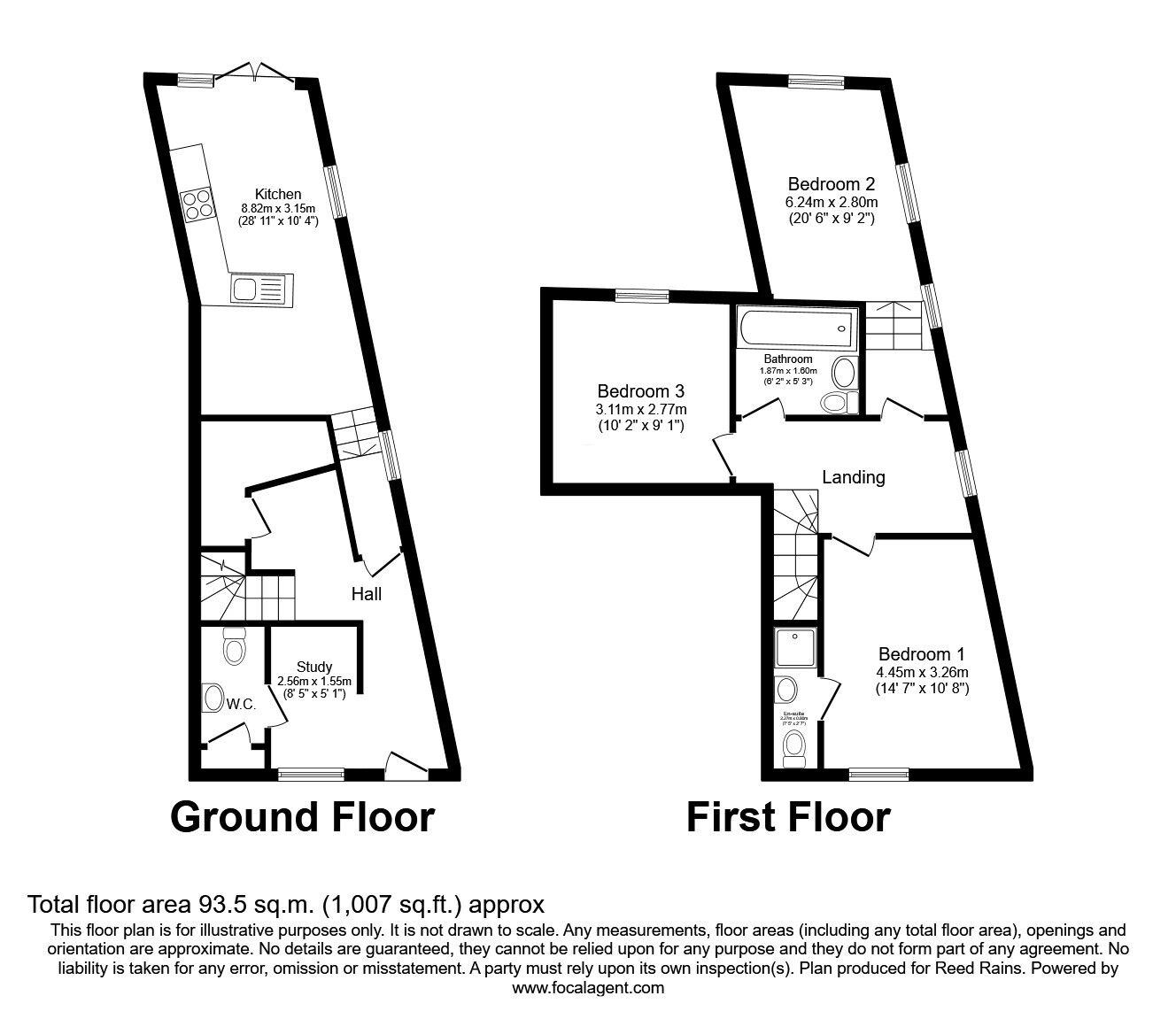 Floorplan of 3 bedroom  Flat for sale, Knowles Hill Crescent, London, SE13