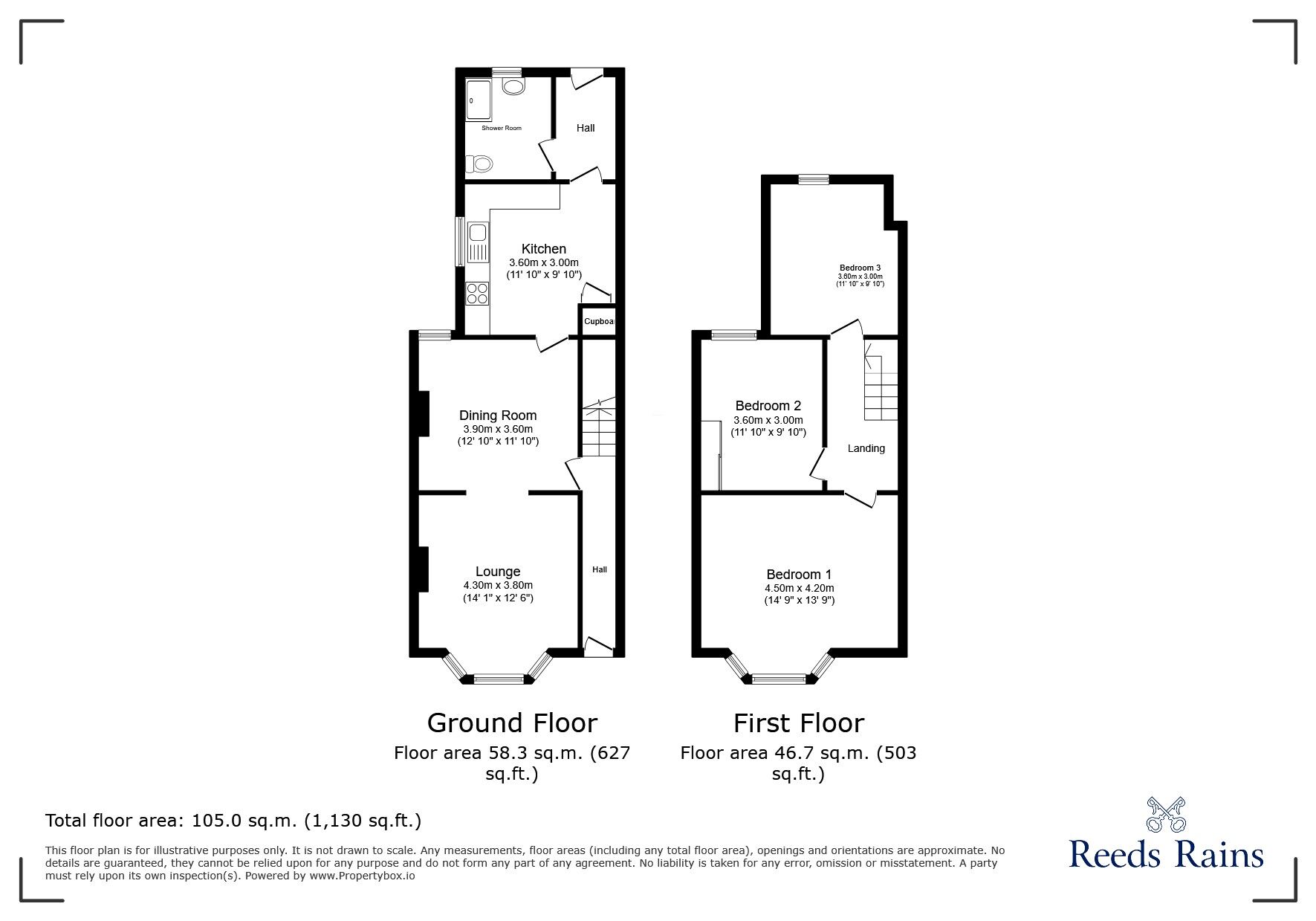 Floorplan of 3 bedroom Mid Terrace House for sale, Laleham Road, London, SE6