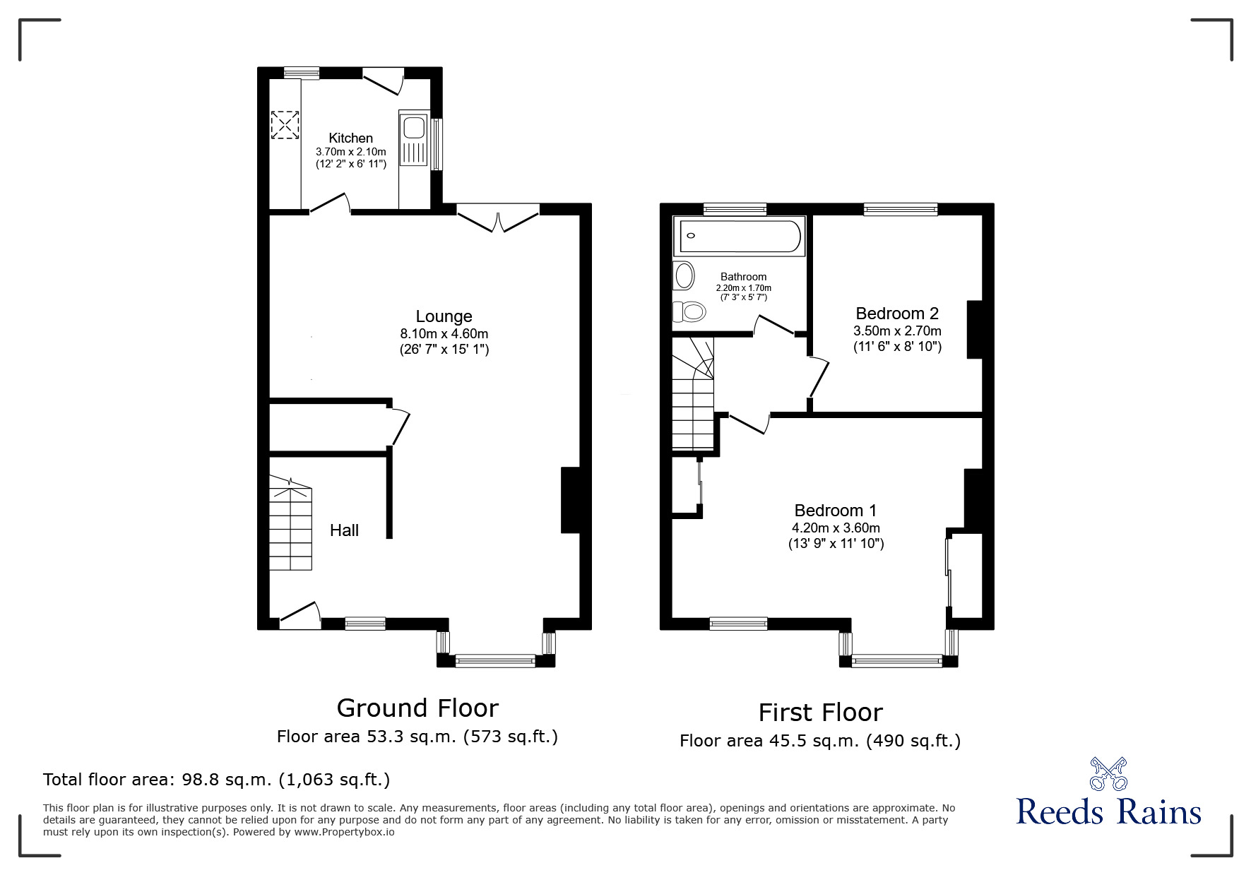 Floorplan of 2 bedroom Mid Terrace House for sale, Jutland Road, London, SE6