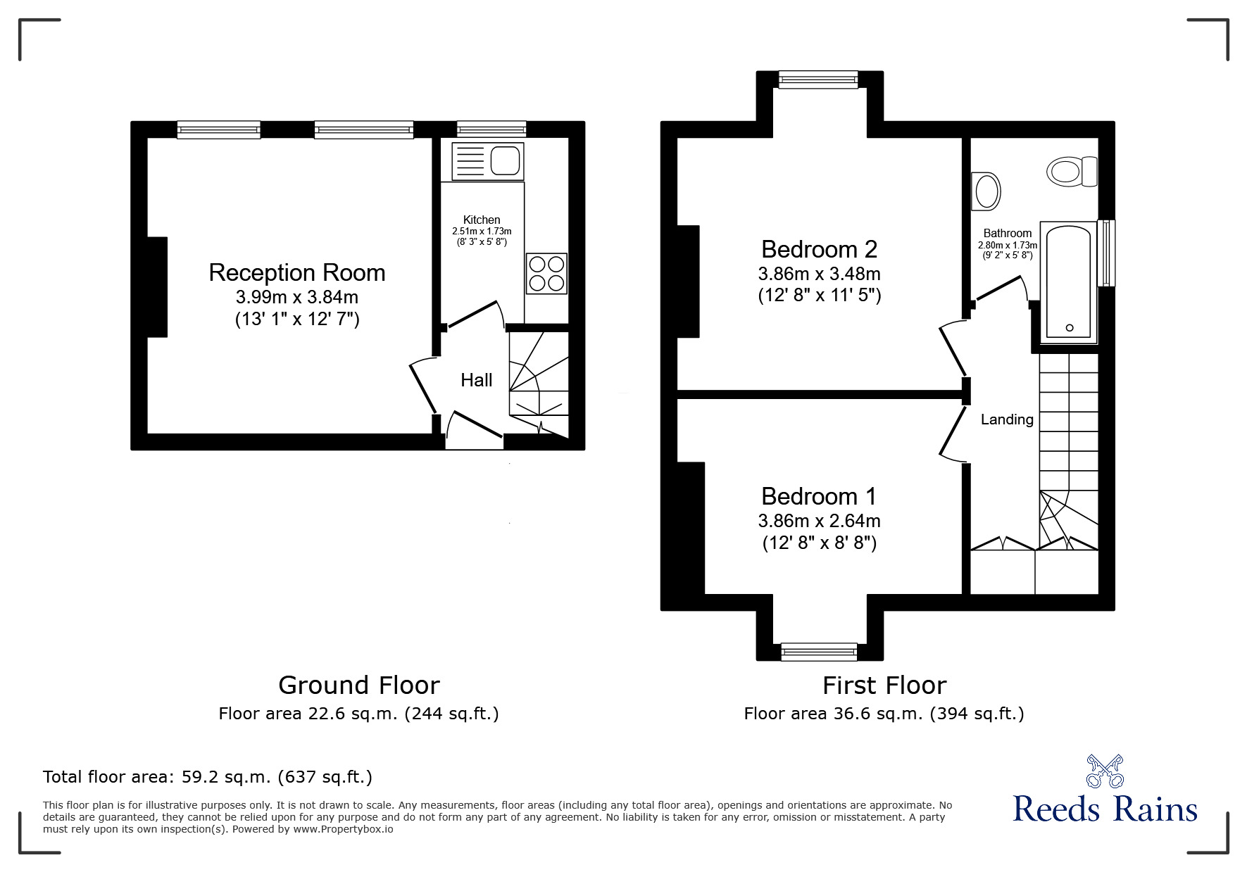 Floorplan of 2 bedroom  Flat for sale, Blythe Hill, London, SE6