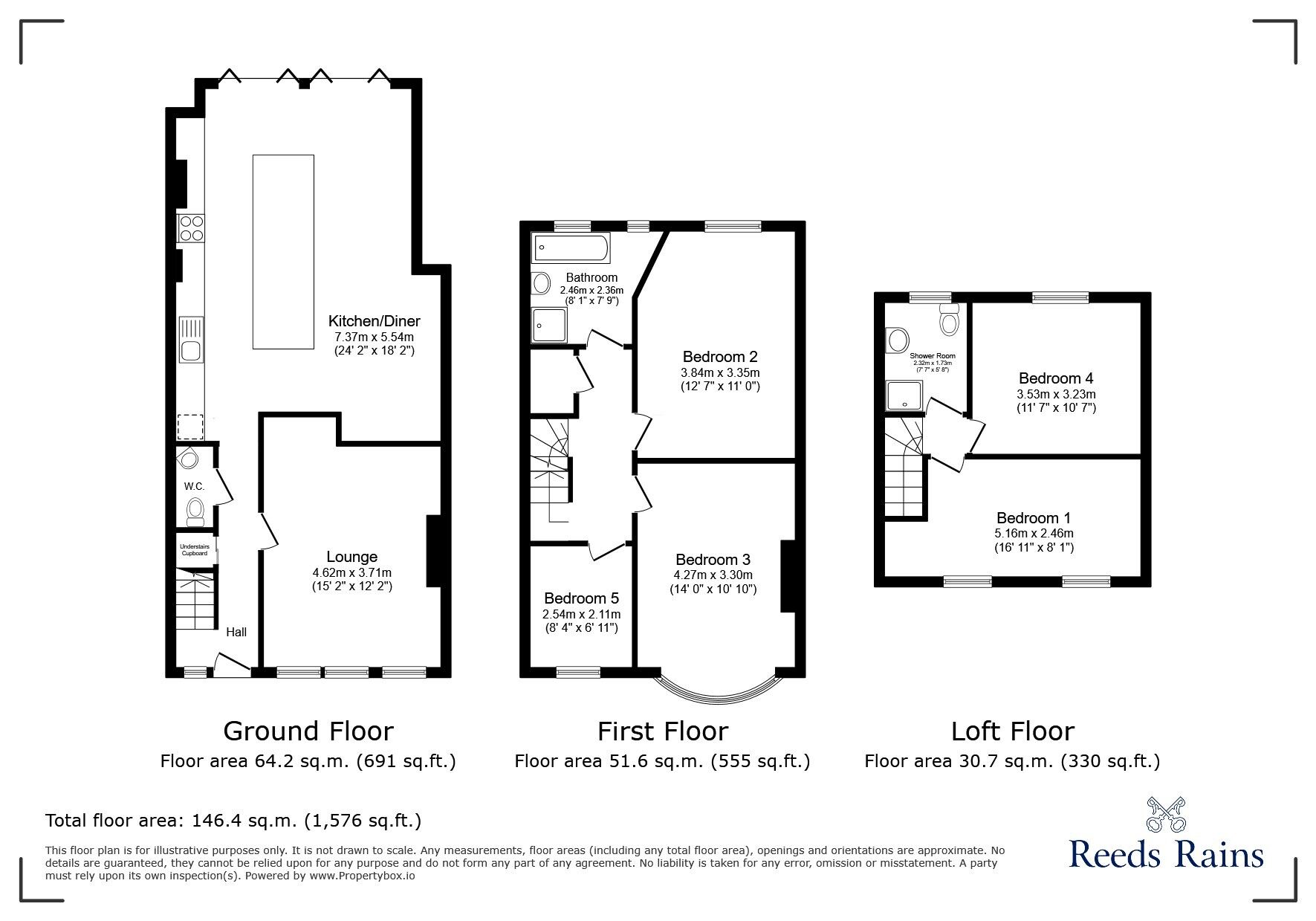 Floorplan of 5 bedroom Mid Terrace House for sale, The Woodlands, Hither Green, London,, SE13