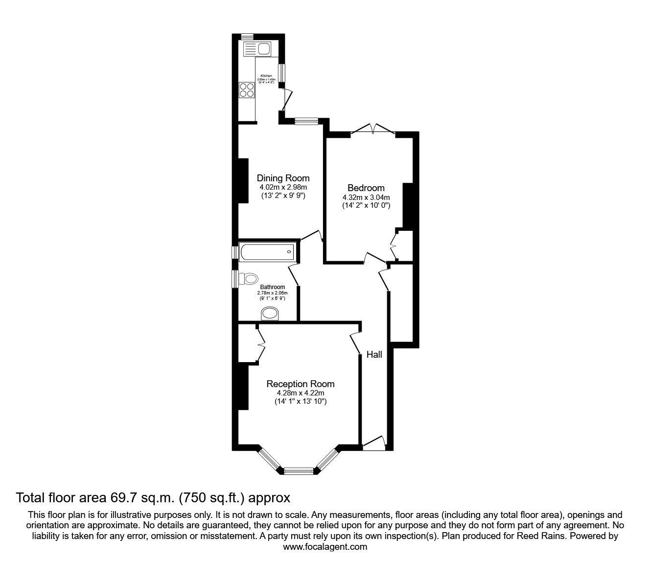 Floorplan of 1 bedroom Flat to rent, Stanstead Road, London, SE6