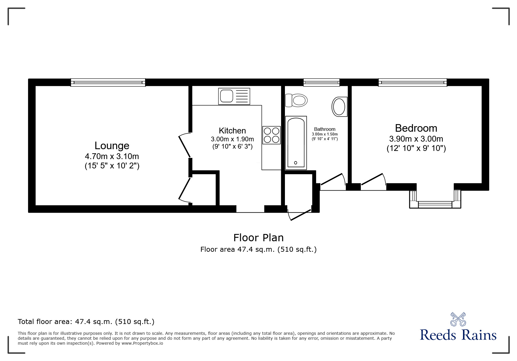 Floorplan of 1 bedroom Flat for sale, Brockley Grove, London, SE4
