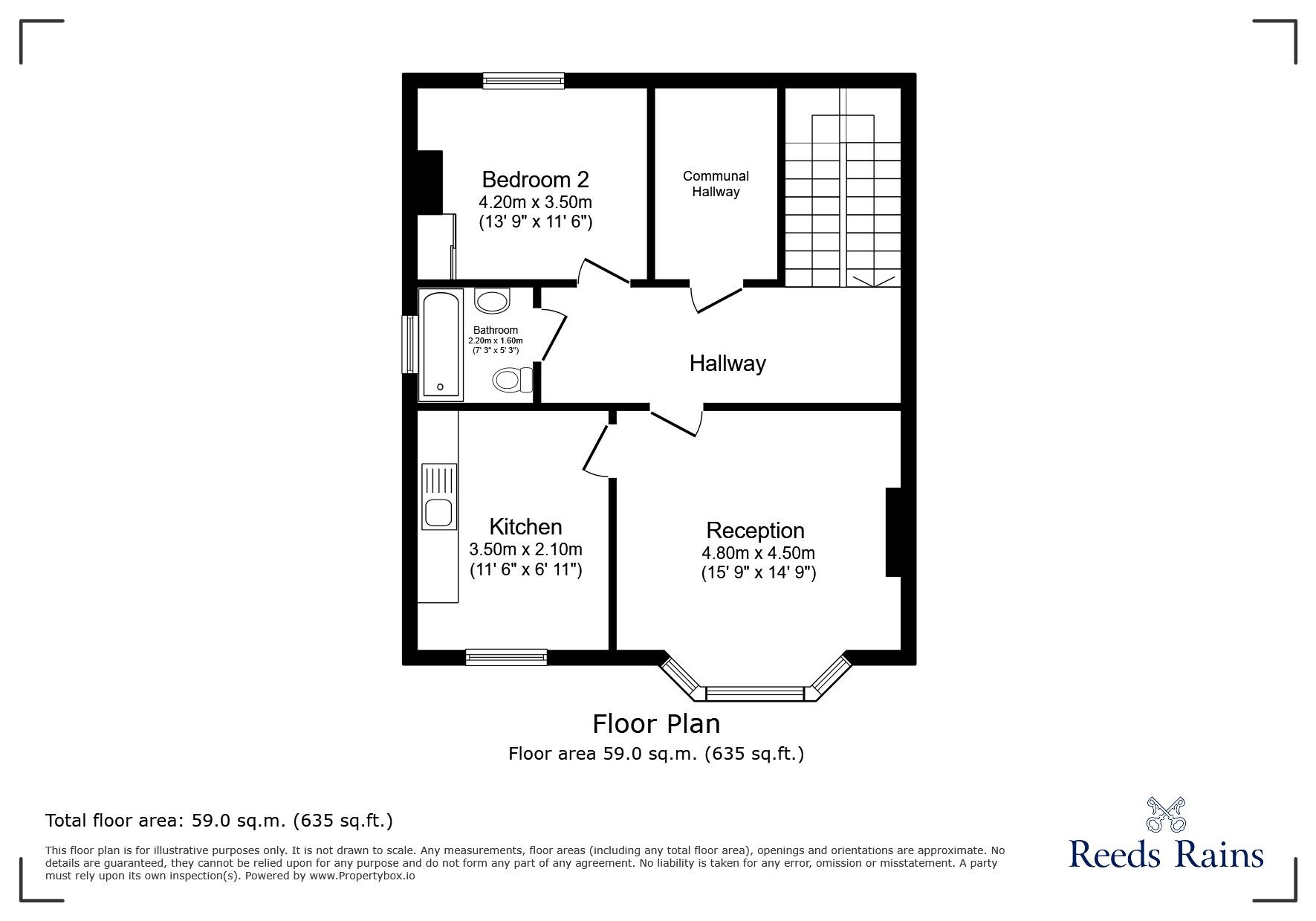 Floorplan of 1 bedroom Flat for sale, Brockley Grove, London, SE4