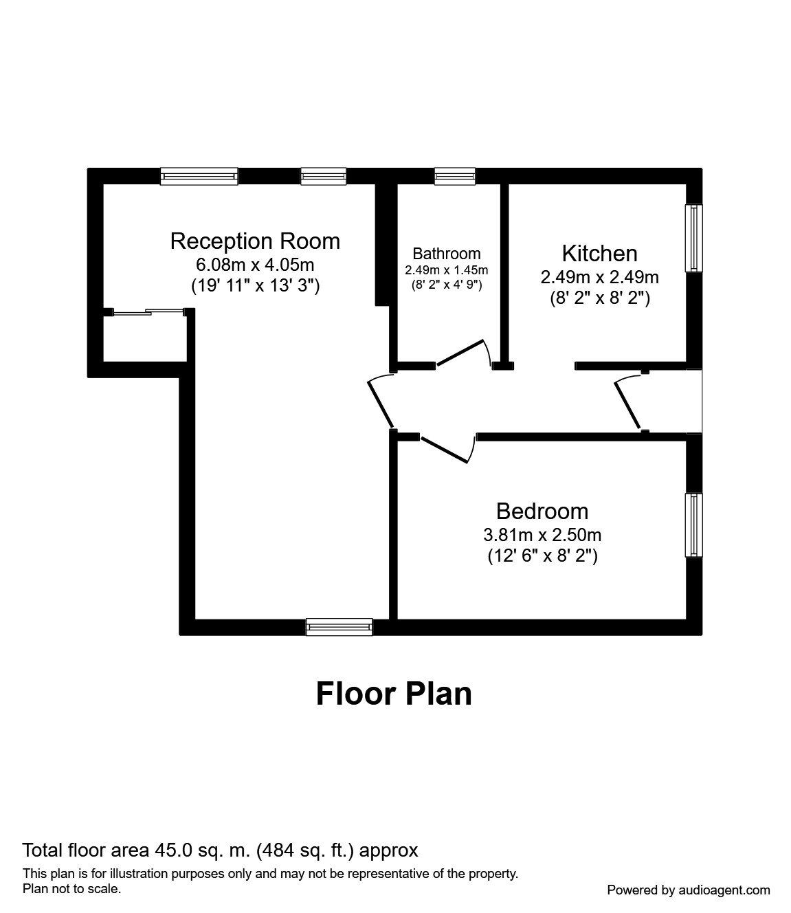 Floorplan of 1 bedroom Flat for sale, Ray Court, London, SE13