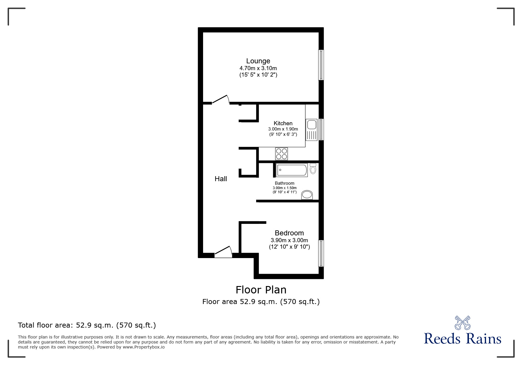 Floorplan of 1 bedroom Flat for sale, Bledlow Close, London, SE28
