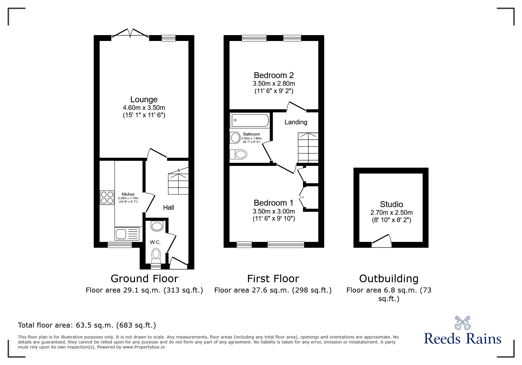Floorplan of 2 bedroom Mid Terrace House for sale, Stainton Road, London, SE6