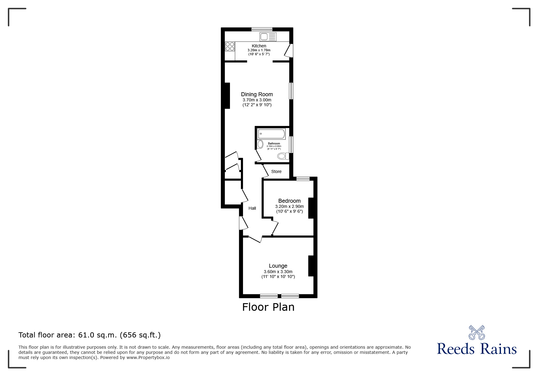 Floorplan of 1 bedroom Flat for sale, Vaughan Road, London, SE5