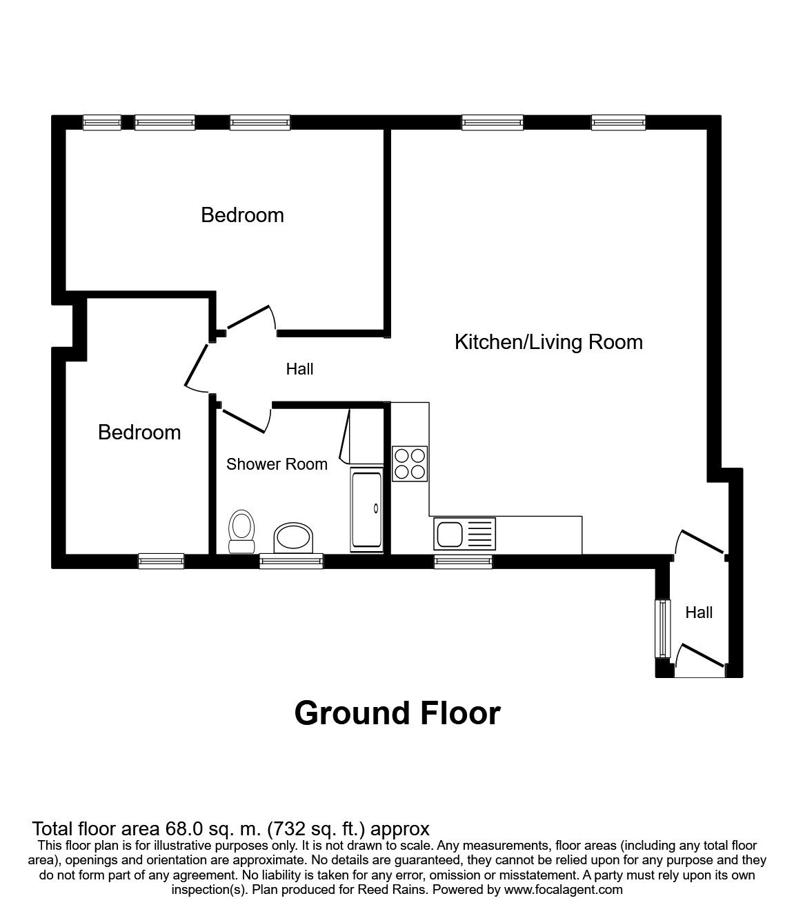 Floorplan of 2 bedroom Flat to rent, Dartmouth Road, London, SE23