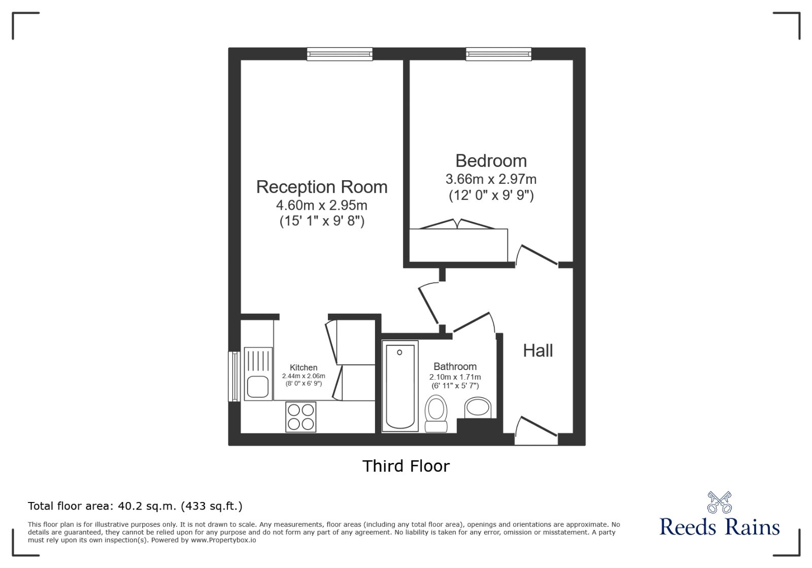 Floorplan of 1 bedroom Flat for sale, Cumberland Place, London, SE6
