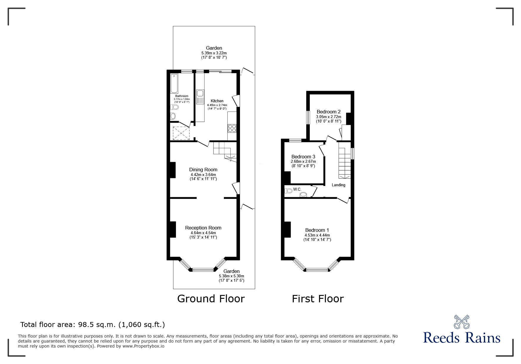 Floorplan of 3 bedroom End Terrace House to rent, Moorfield Road, Orpington, BR6