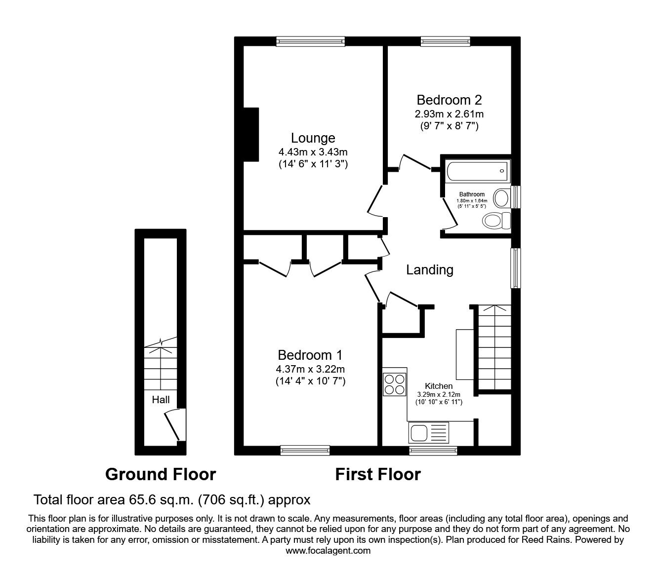 Floorplan of 2 bedroom House for sale, Tugela Street, London, SE6