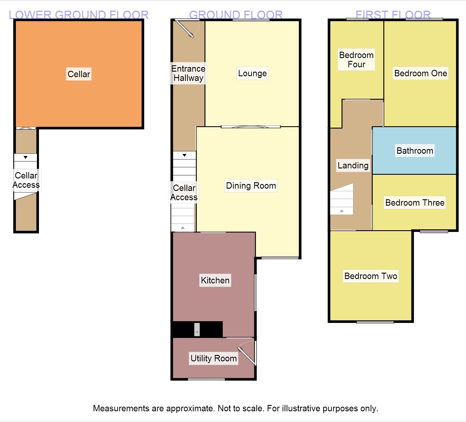 Floorplan of 4 bedroom Mid Terrace House to rent, Fox Street, Stockport, Cheshire, SK3