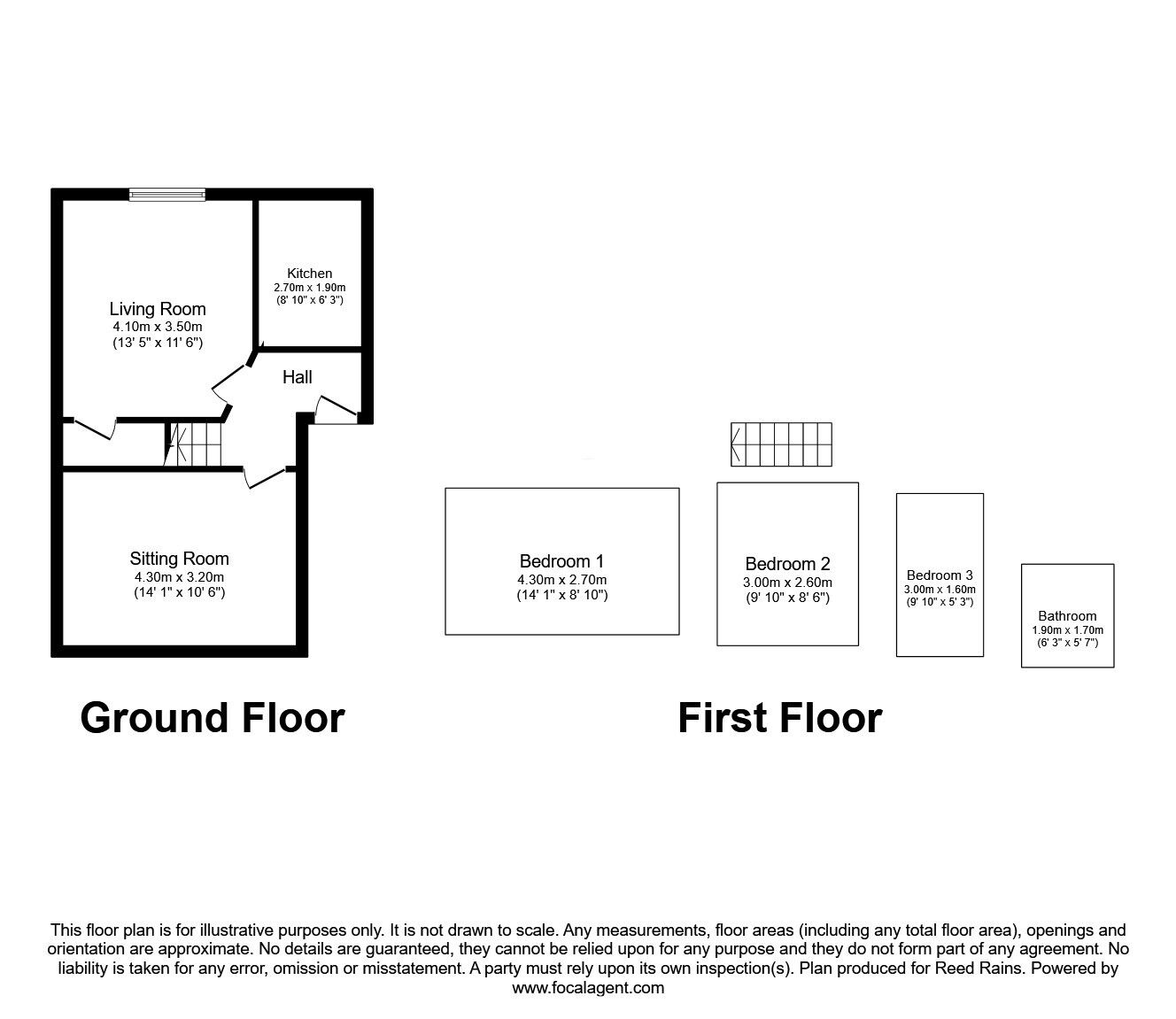 Floorplan of 3 bedroom Semi Detached House for sale, Ash Street, Stockport, Greater Manchester, SK3