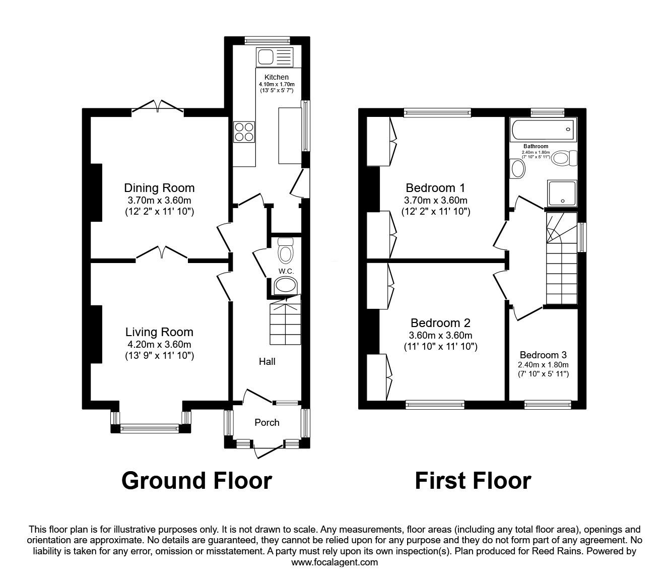 Floorplan of 3 bedroom Semi Detached House for sale, Lowland Road, Woodsmoor, Cheshire, SK2