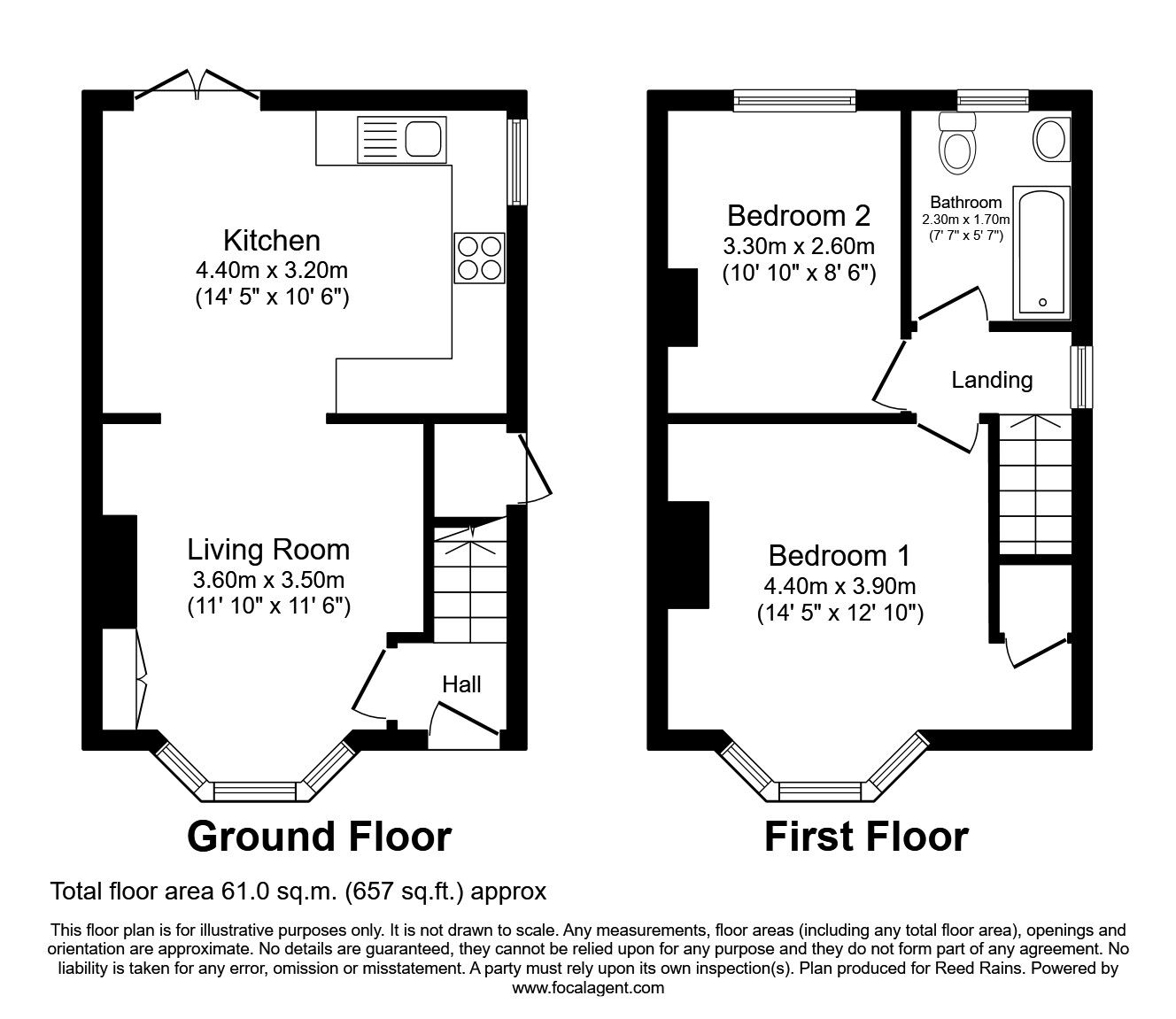 Floorplan of 2 bedroom Semi Detached House to rent, Dorset Avenue, Cheadle Hulme, Greater Manchester, SK8