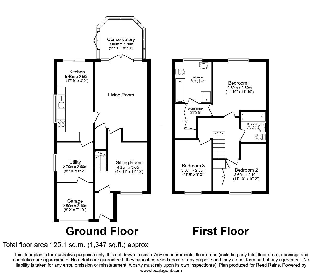 Floorplan of 3 bedroom End Terrace House for sale, Motcombe Grove, Heald Green, Greater Manchester, SK8